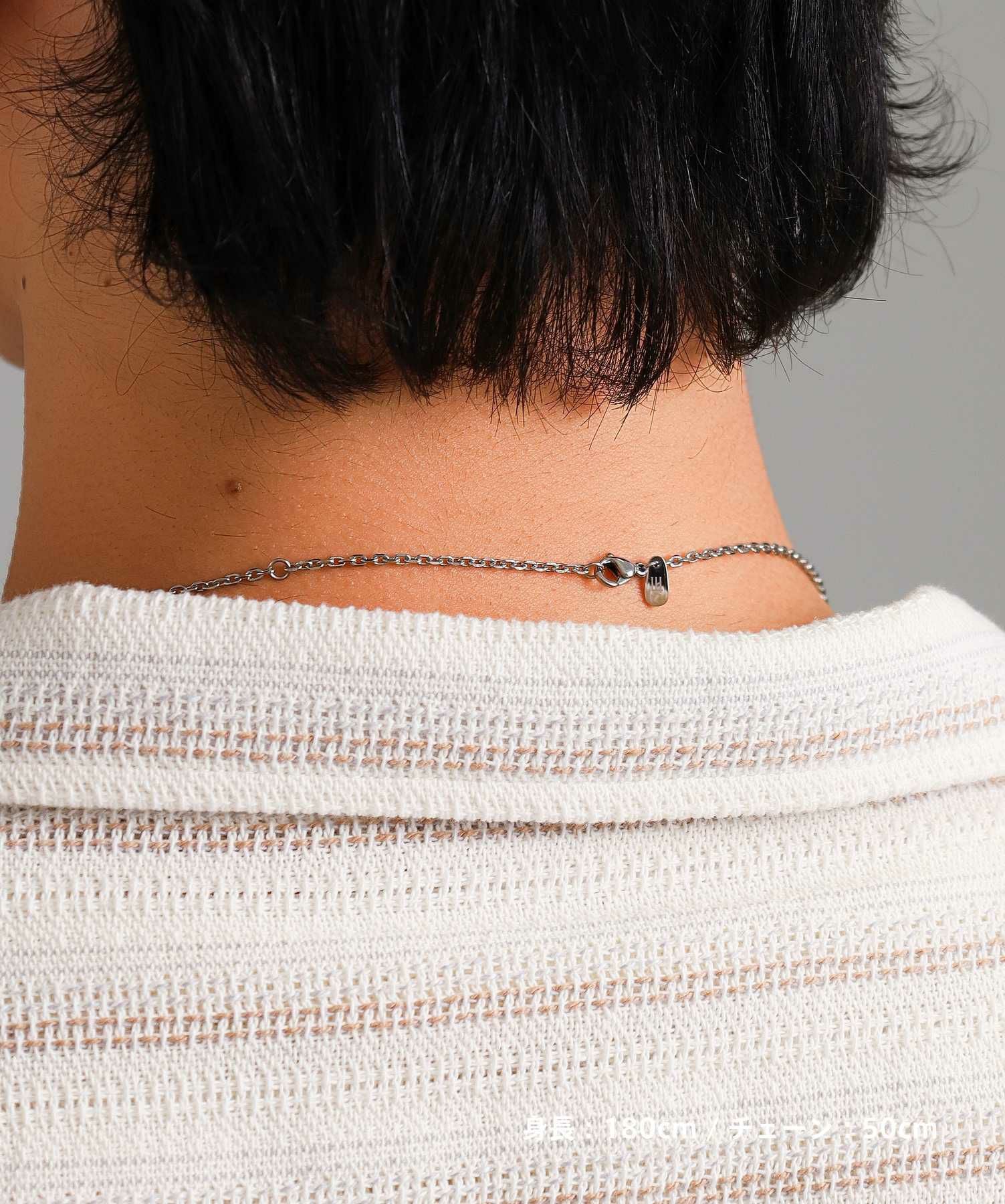 【WEB限定】トライネックレス/スピニンググロウ/サージカルステンレス（シルバー・ブラック）