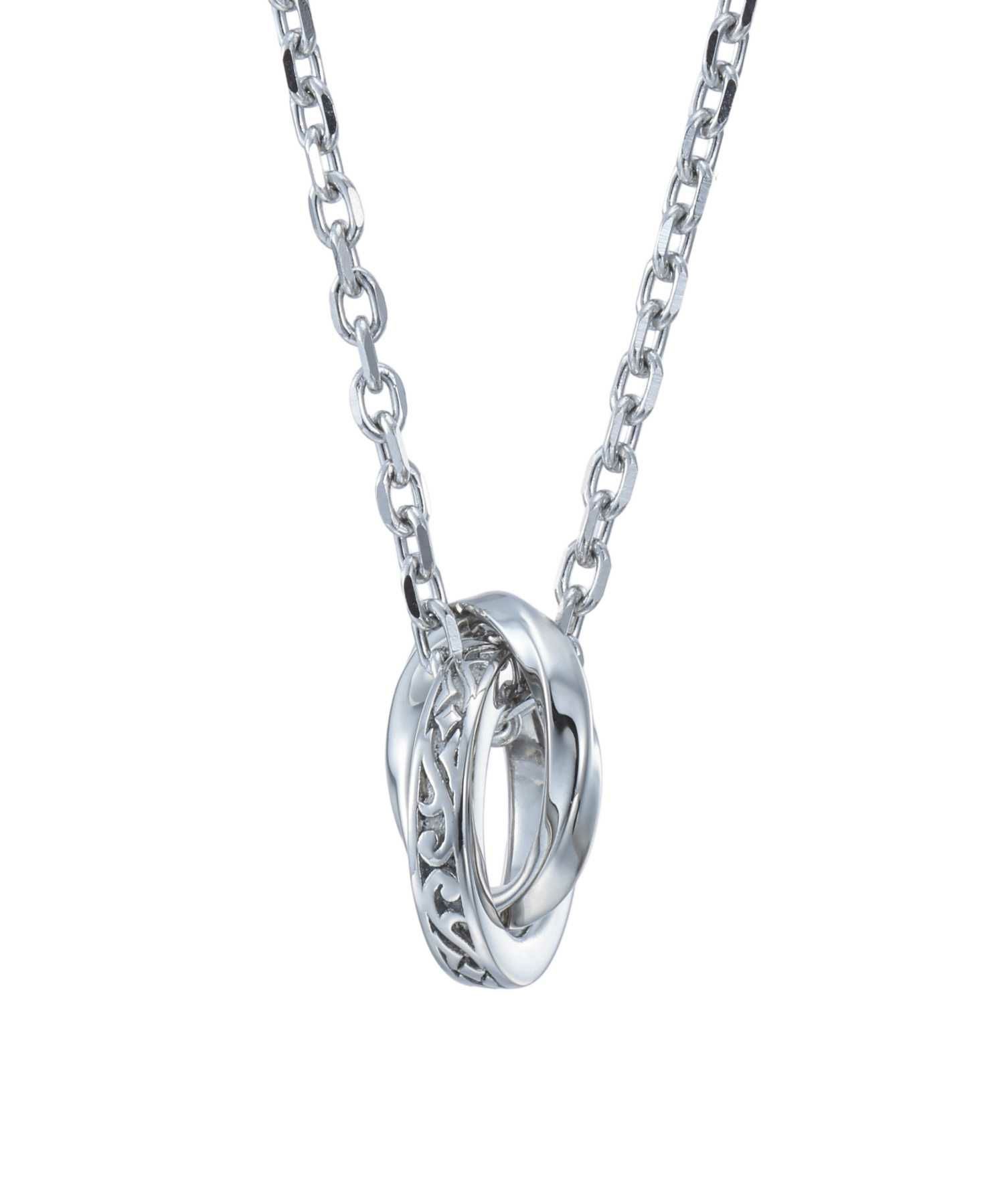 限定展開】“LH-1”タテガミダブルリングネックレス（ツイスト/シルバー