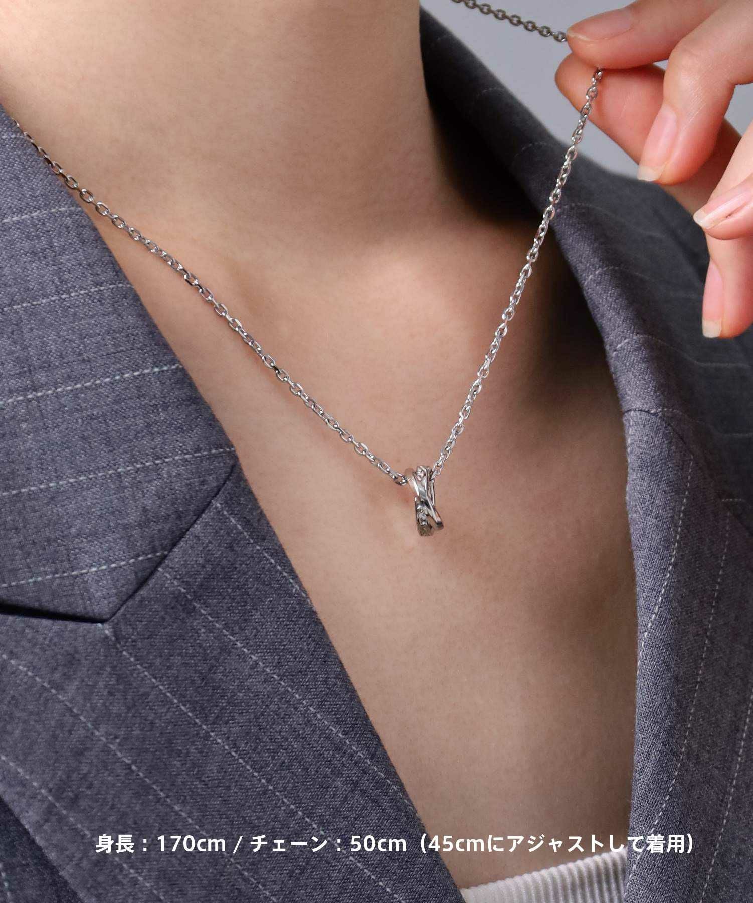 限定展開】“LH-1”タテガミダブルリングネックレス（ツイスト/シルバー