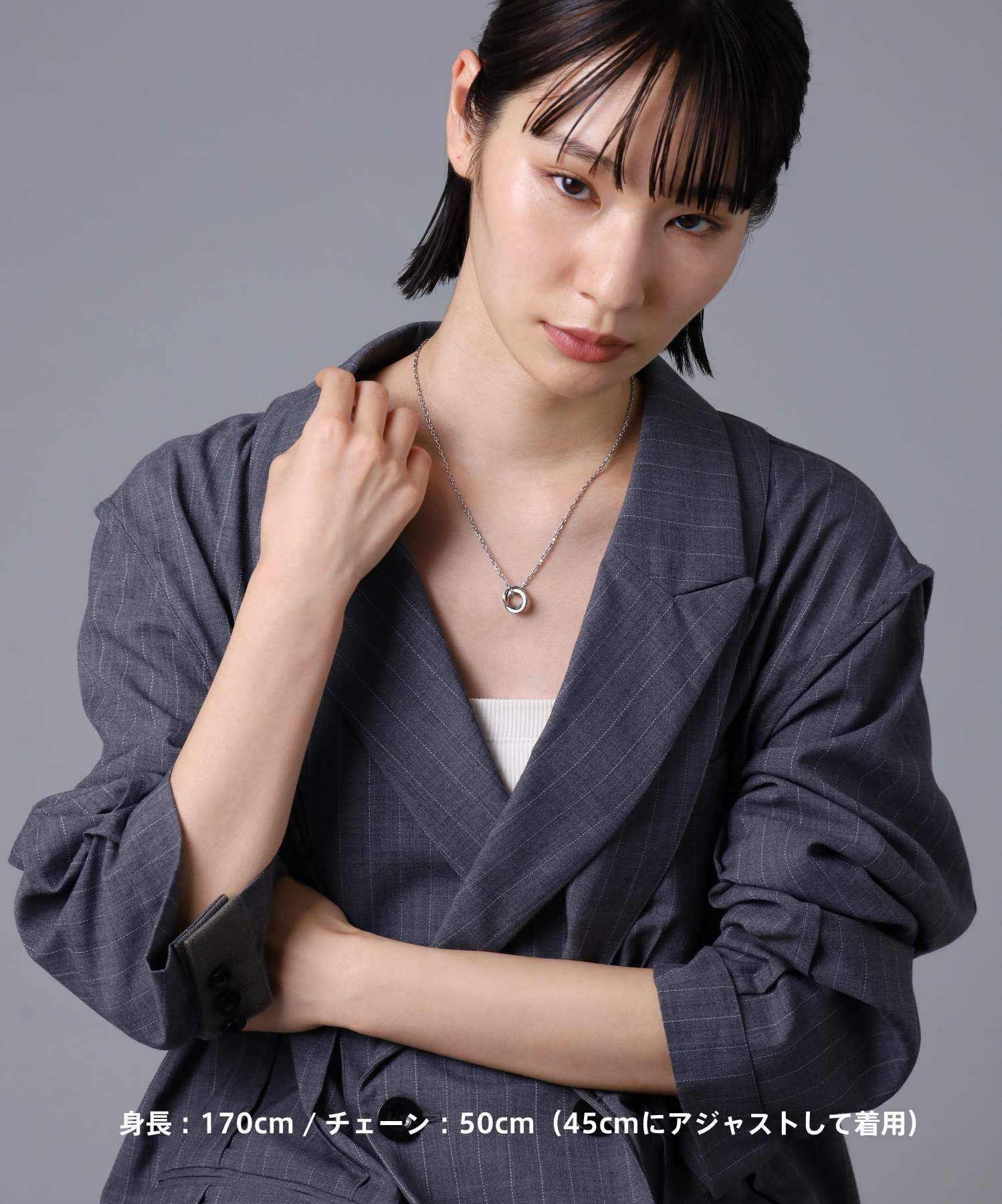限定展開】“LH-1”タテガミダブルリングネックレス（ツイスト/シルバー