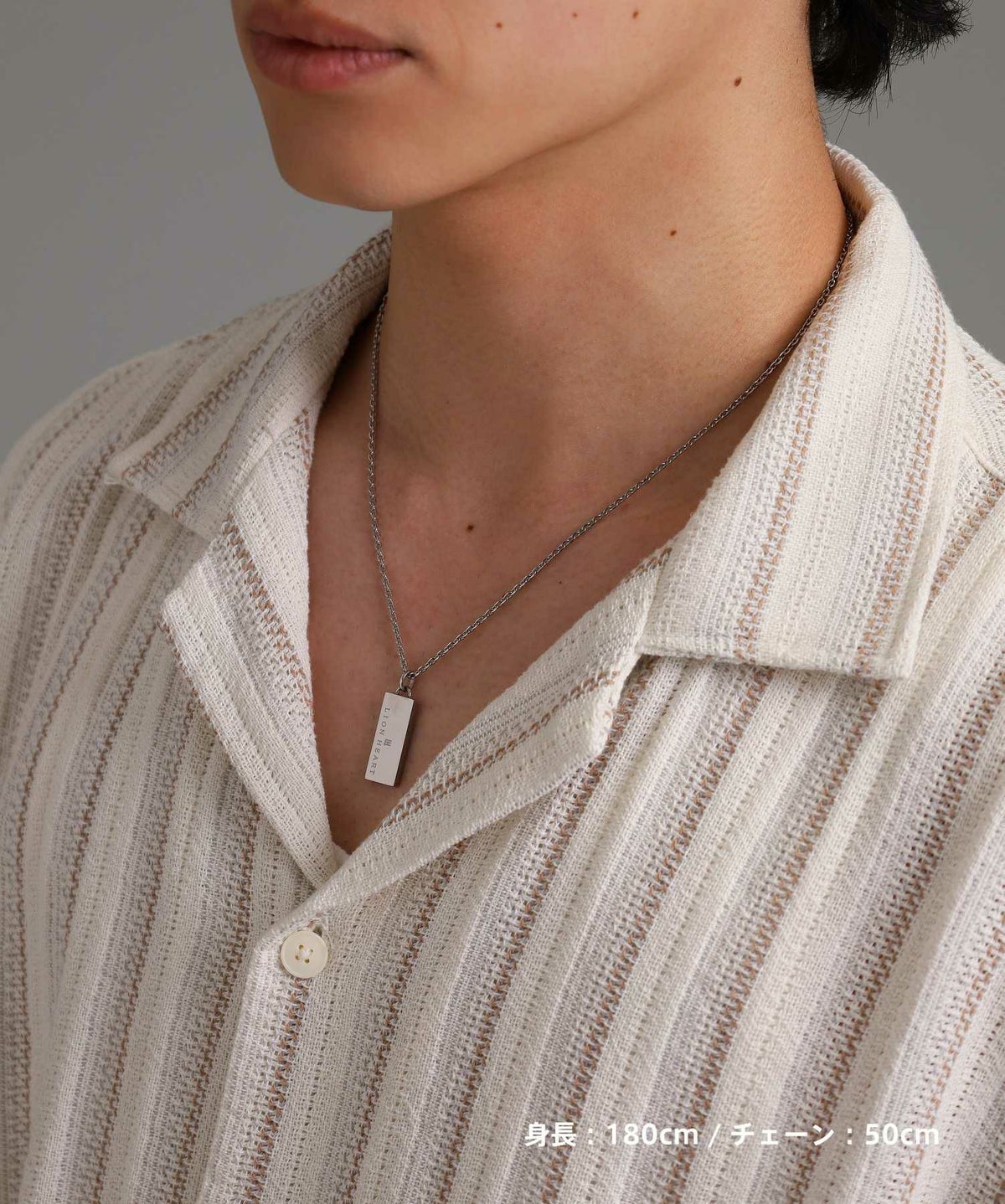 【WEB限定】トライネックレス/ロゴプレート/サージカルステンレス（シルバー・ブラック）