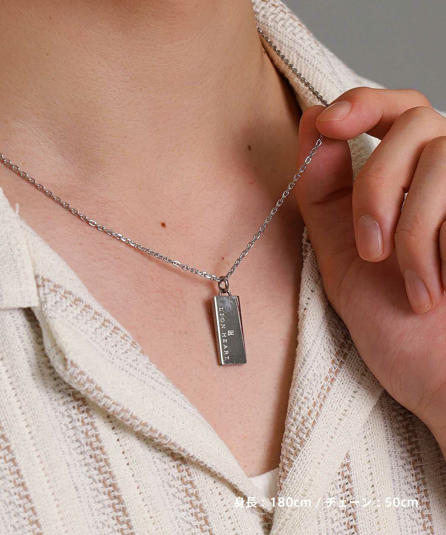 【WEB限定】トライネックレス/ロゴプレート/サージカルステンレス（シルバー・ブラック）