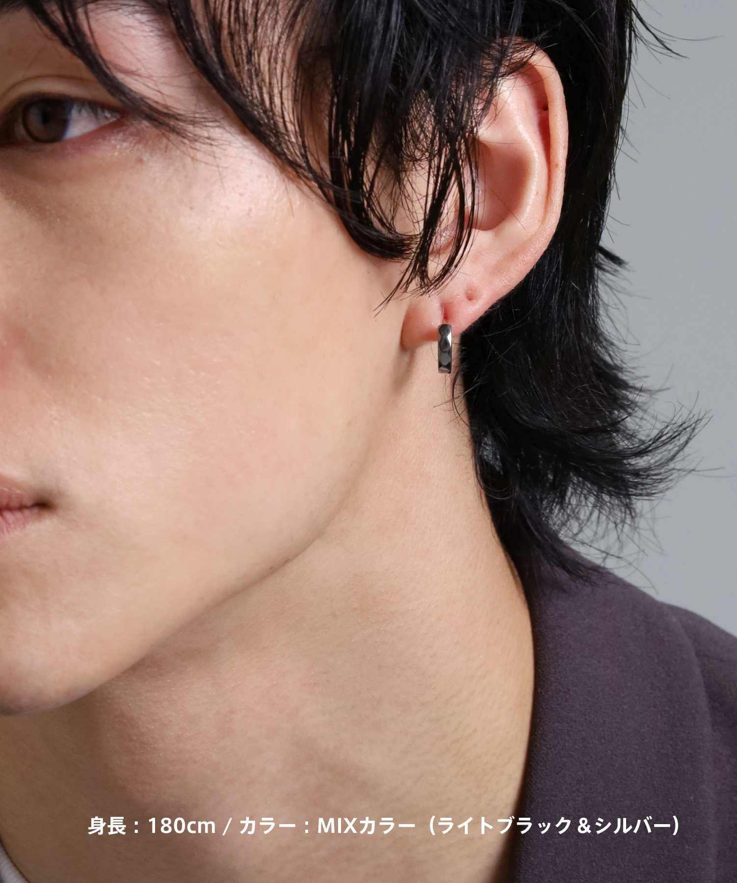 THE EDGE”カッティングフープピアス/シルバー925 | LION HEART STORE