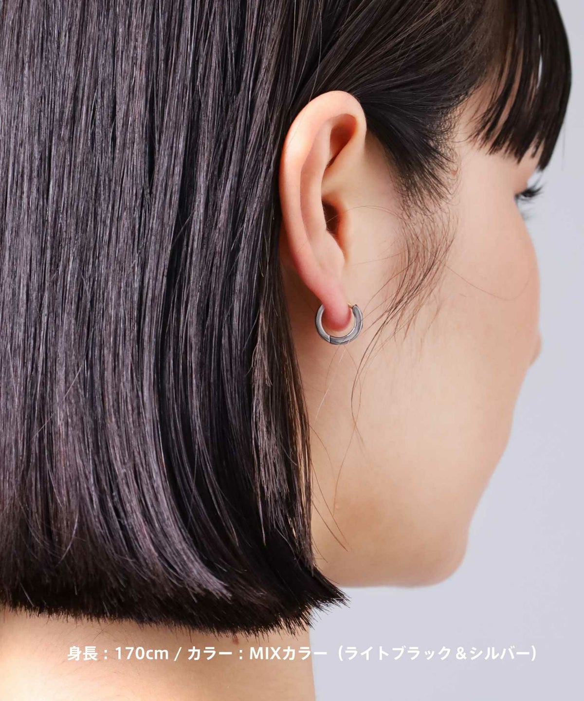 カッティングフープピアス/シルバー925