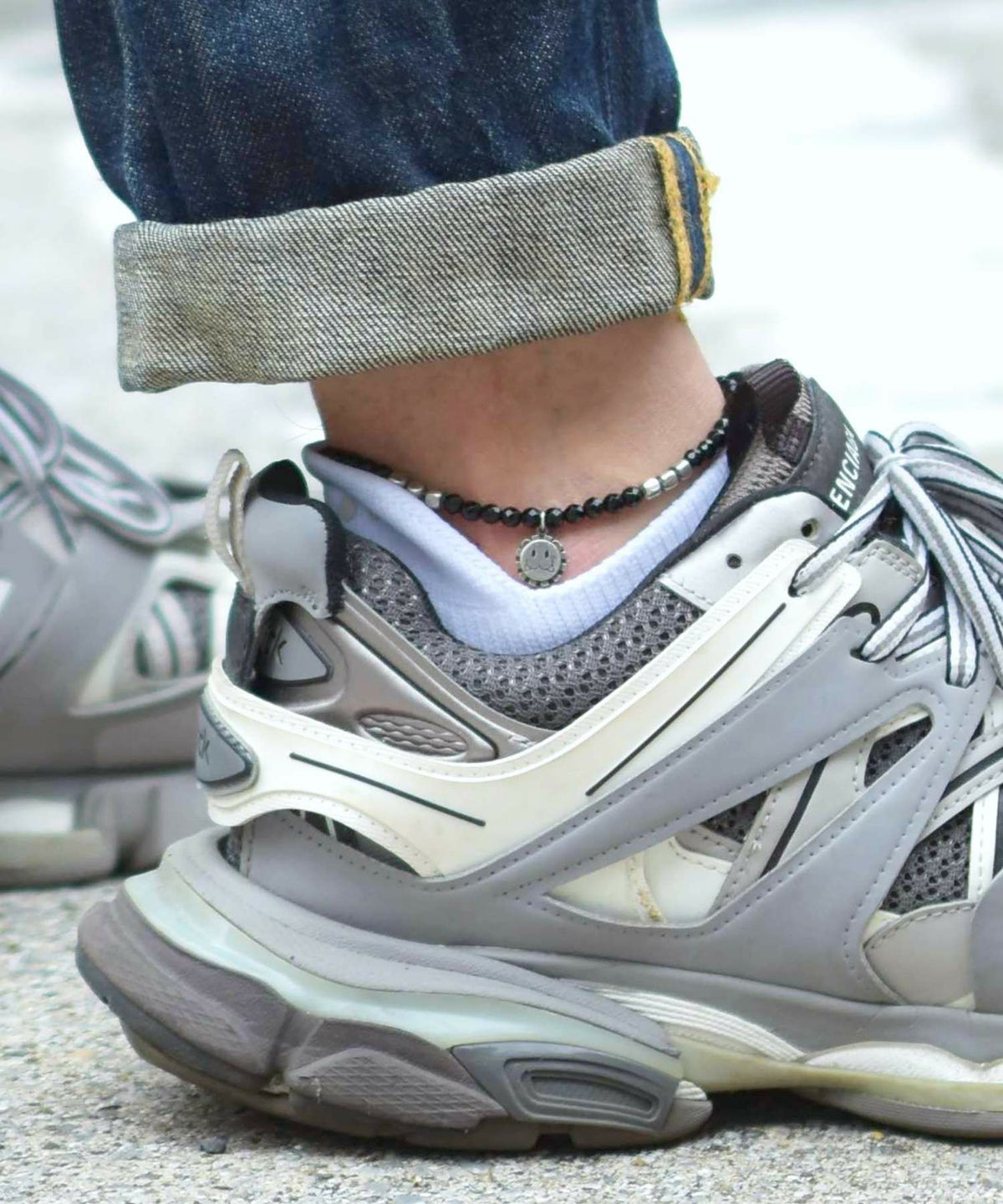 ビーズアンクレット/TYPE “A” /真鍮&オニキス