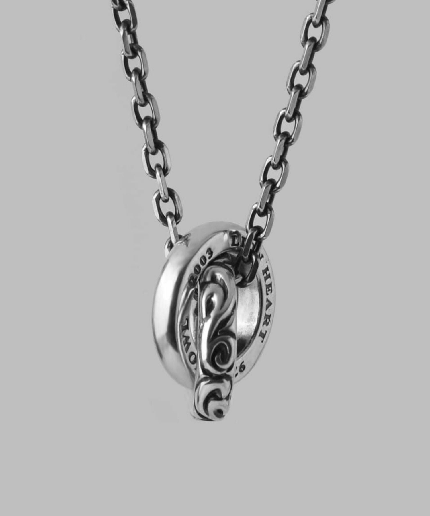 HOWL”タテガミスクロールダブルリングネックレス/シルバー925 | LION