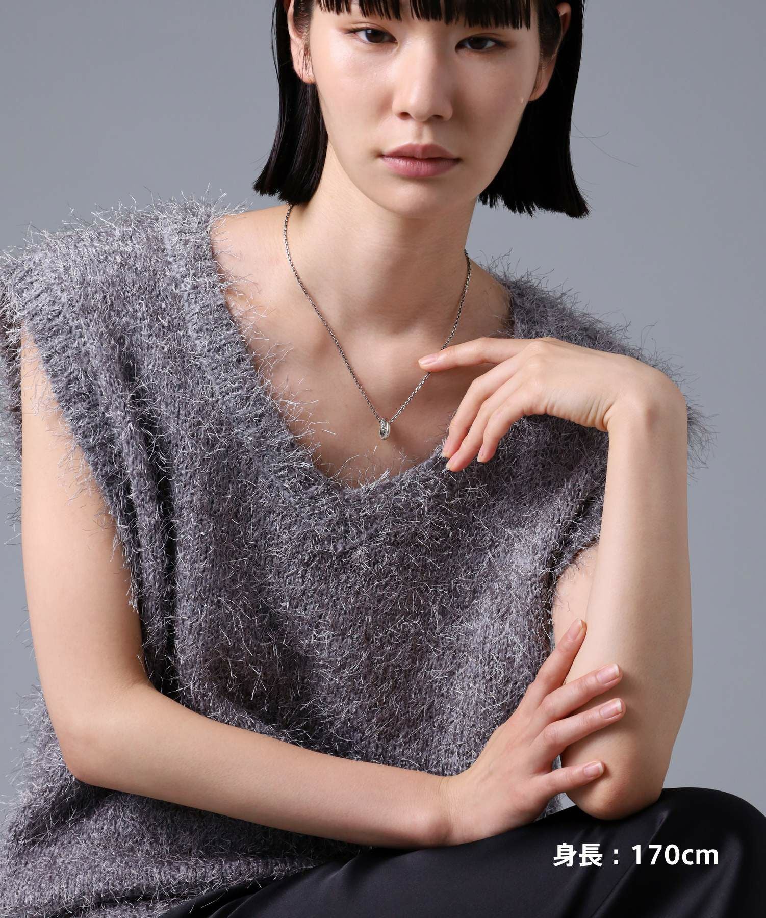 HOWL”タテガミスクロールダブルリングネックレス/シルバー925 | LION