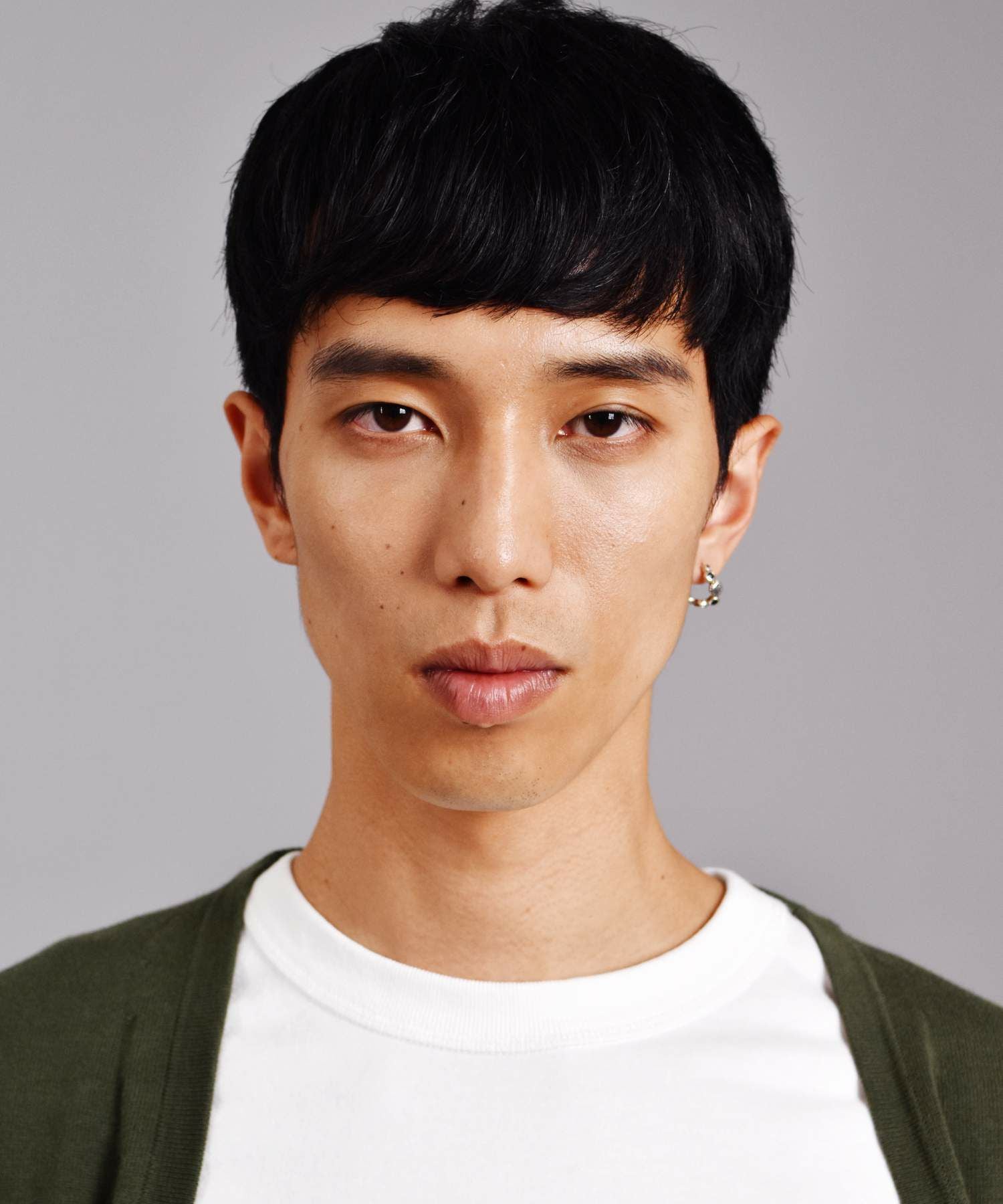 シャープフープピアス/ブラックジルコニア/左耳用/シルバー925 | LION