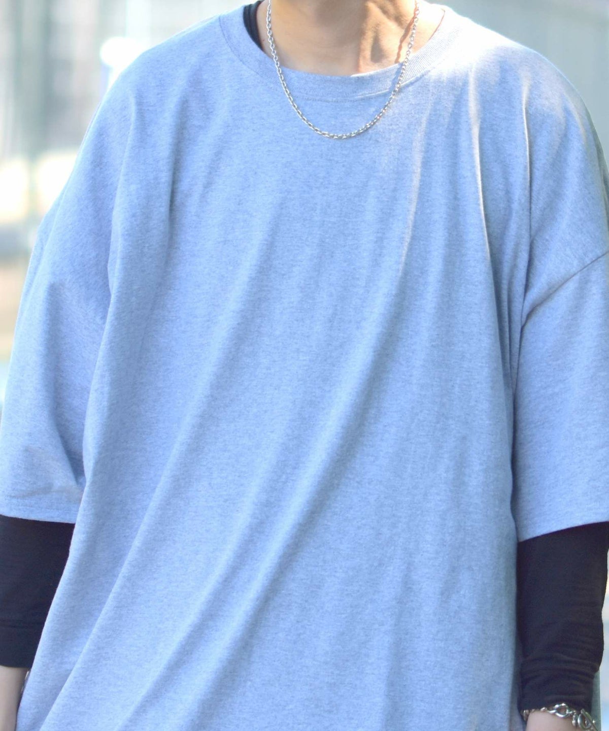 ラージシルバーチェーンネックレス/アズキ/シルバー925