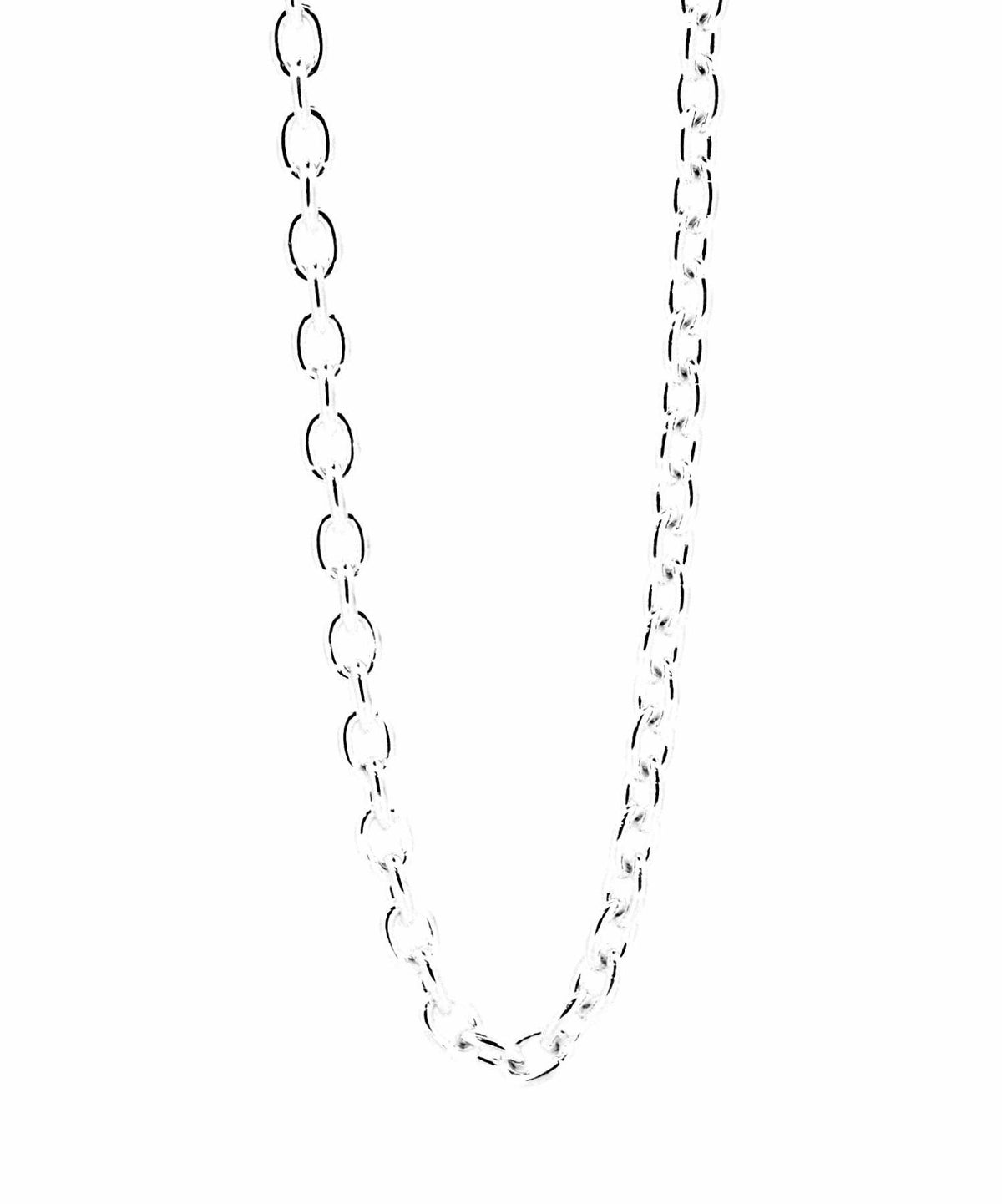 ラージシルバーチェーンネックレス/アズキ/シルバー925