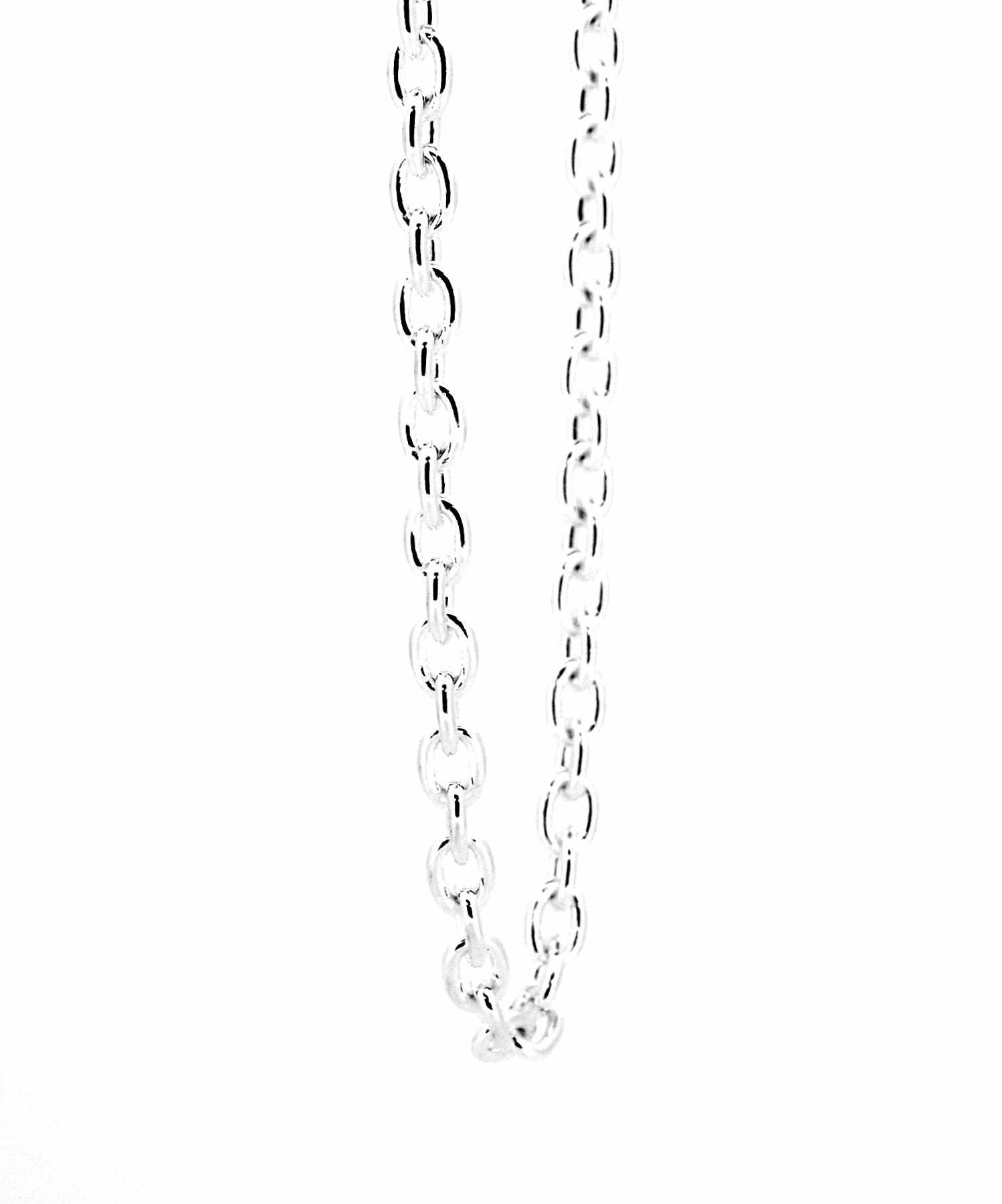 ラージシルバーチェーンネックレス/アズキ/シルバー925