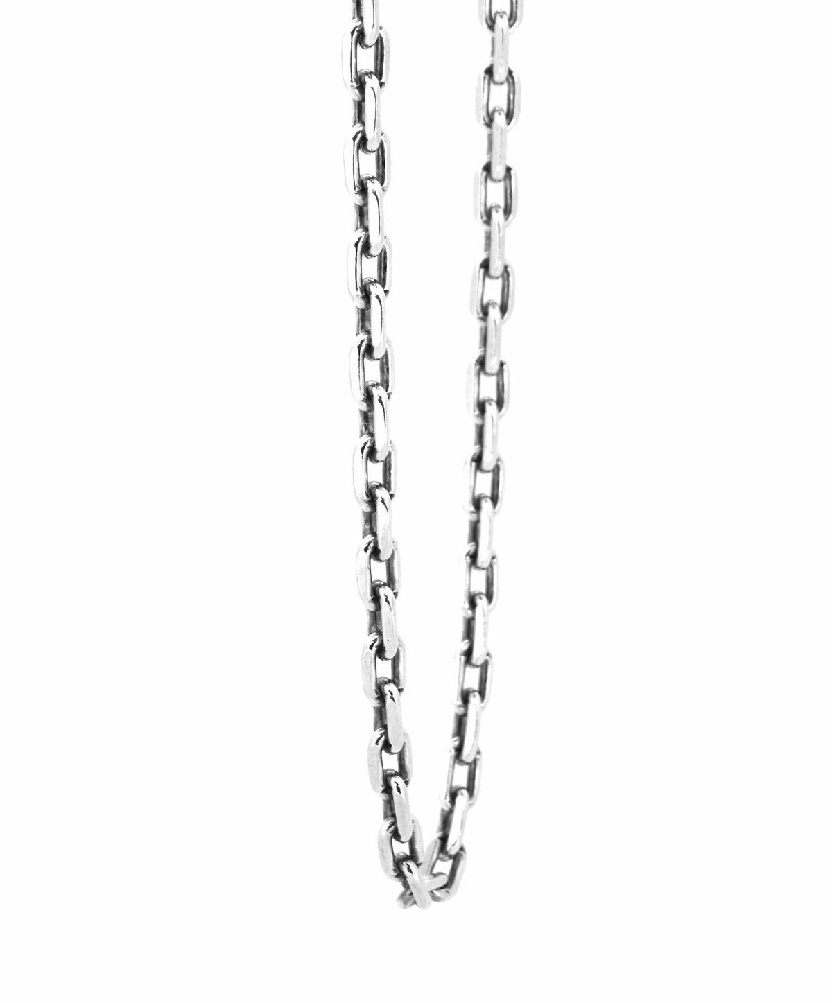 ラージシルバーチェーンネックレス/カットアズキ/シルバー925