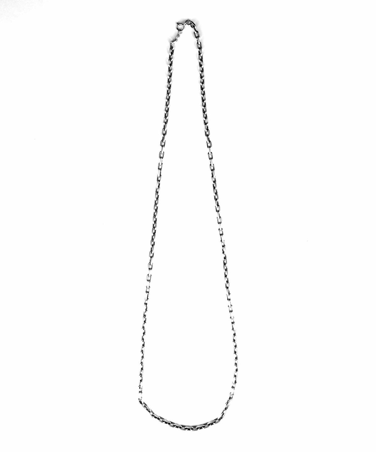 ラージシルバーチェーンネックレス/カットアズキ/シルバー925