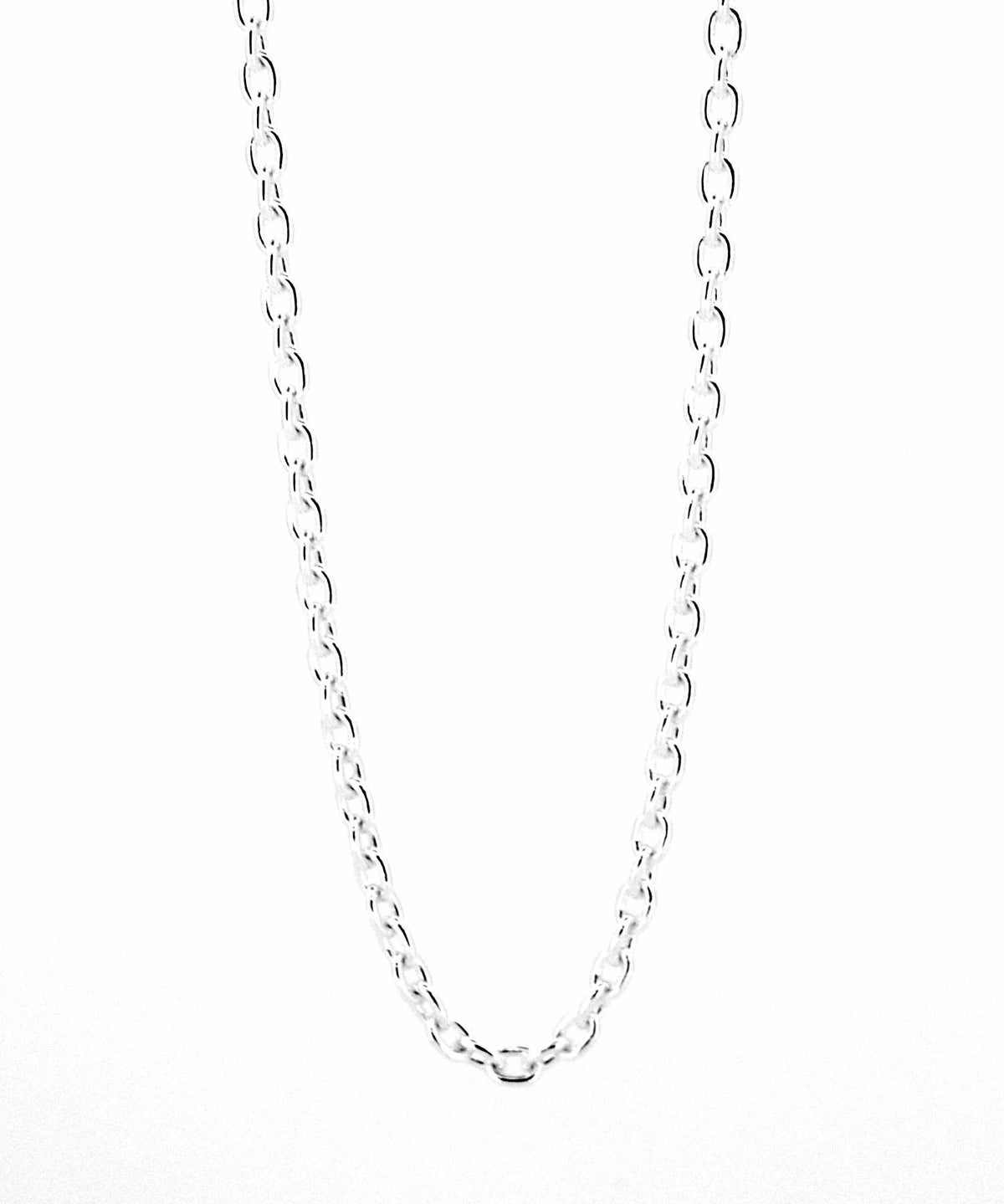 ミディアムシルバーチェーンネックレス/アズキ/シルバー925