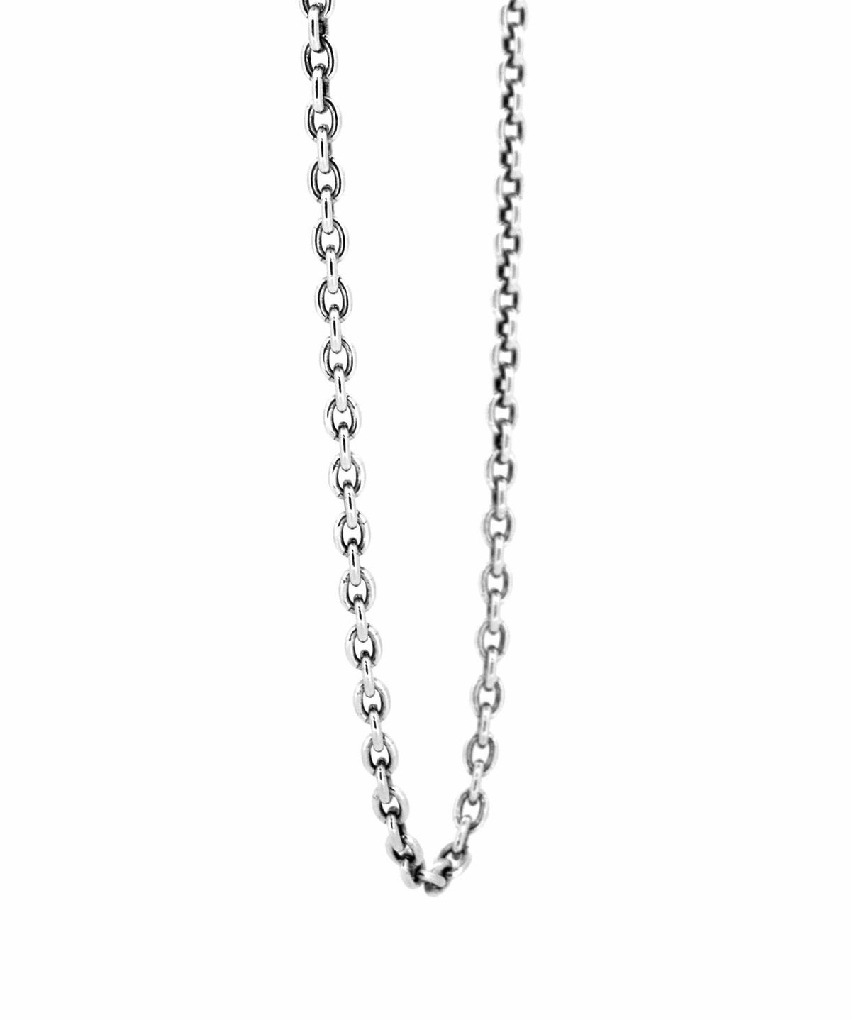 ミディアムシルバーチェーンネックレス/アズキ/シルバー925