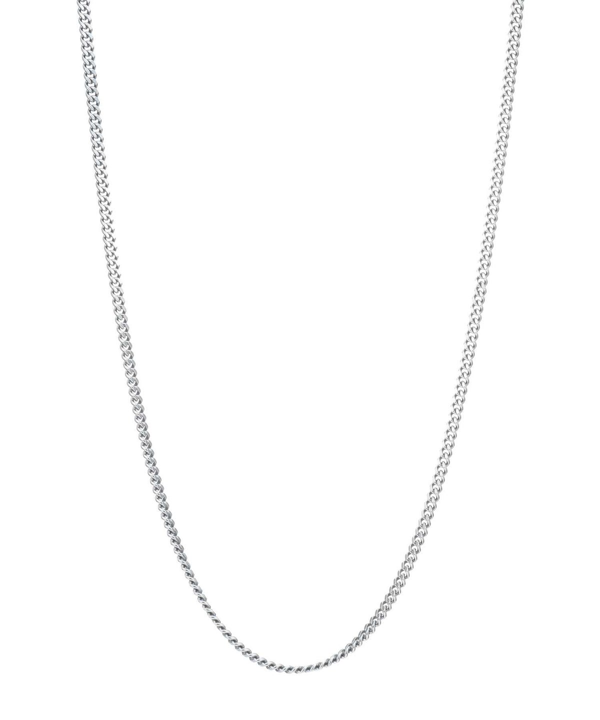 ミディアムシルバーチェーンネックレス/喜平/シルバー925