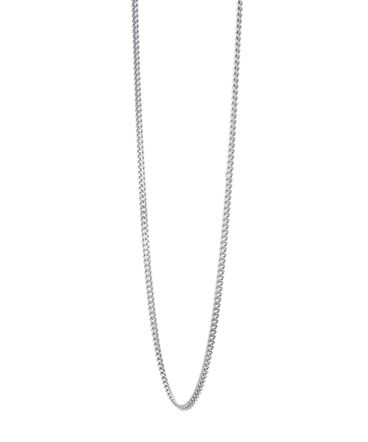 ミディアムシルバーチェーンネックレス/喜平/シルバー925