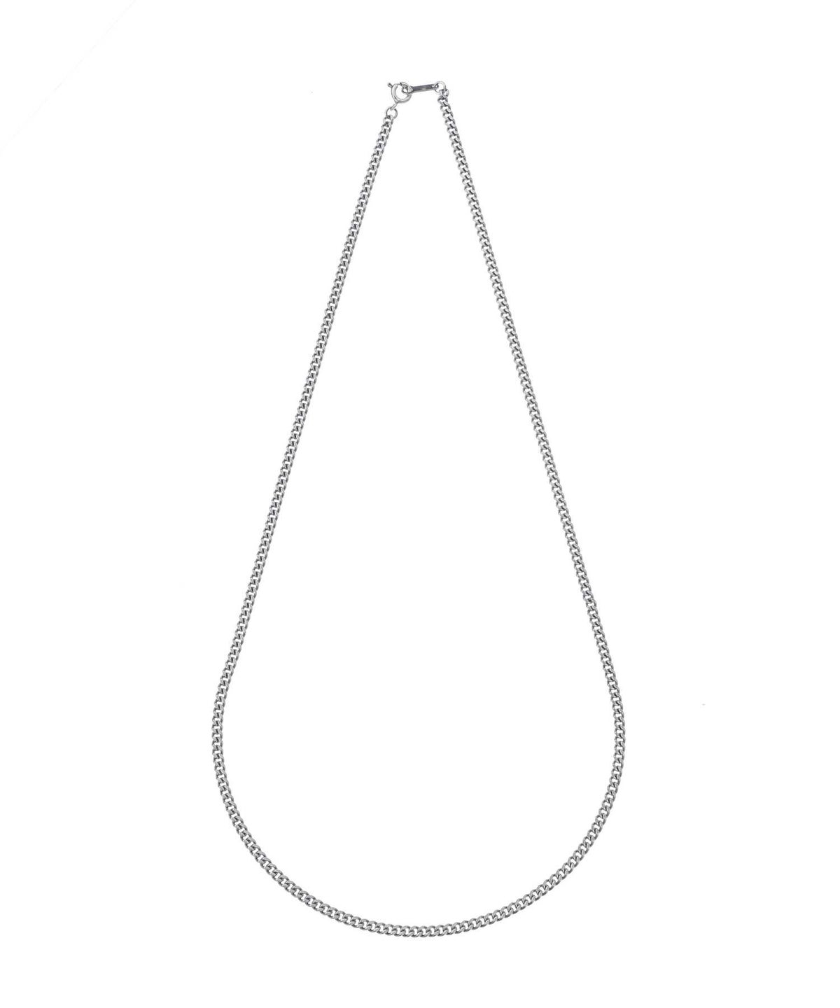 ミディアムシルバーチェーンネックレス/喜平/シルバー925