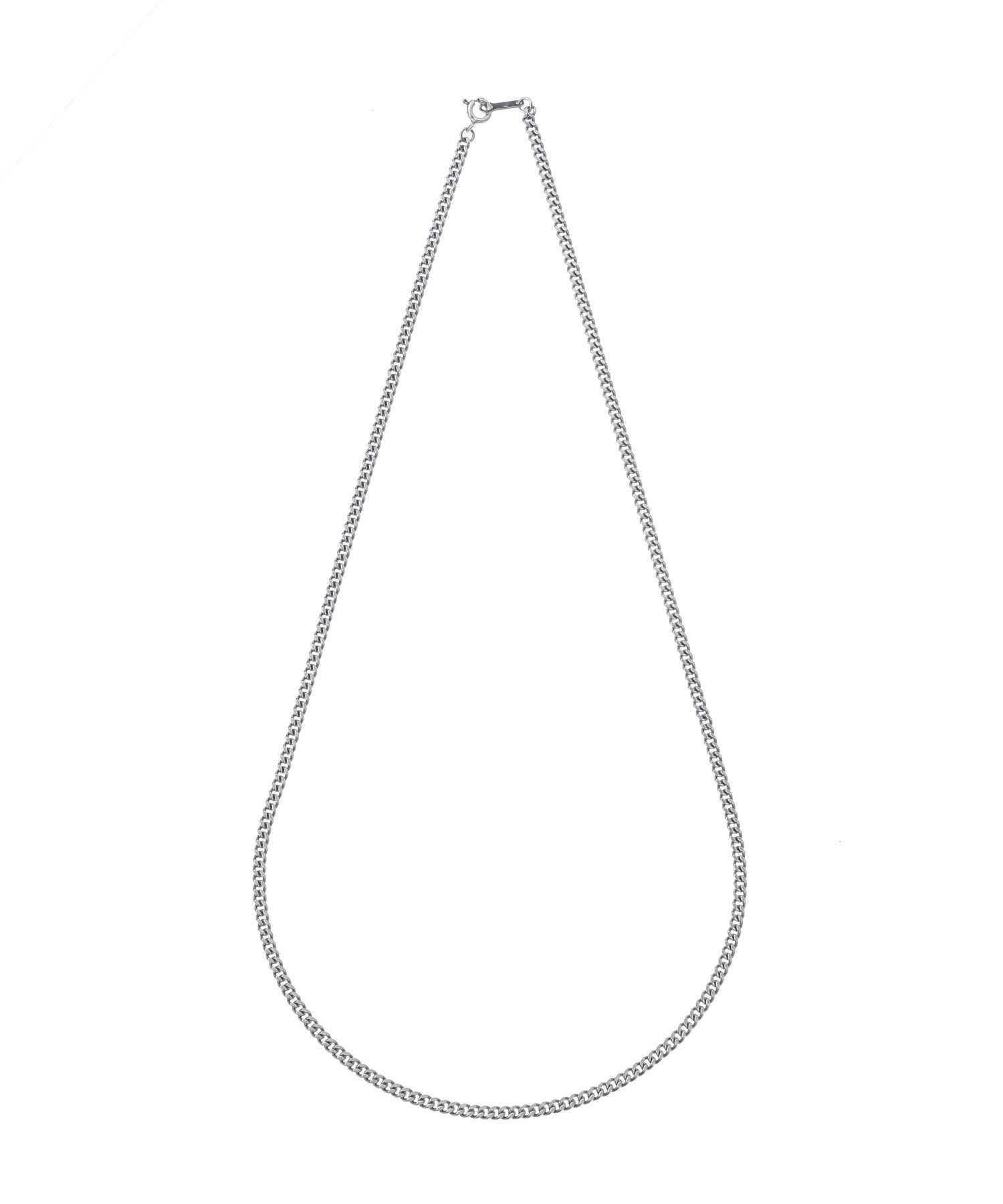 ミディアムシルバーチェーンネックレス/喜平/シルバー925