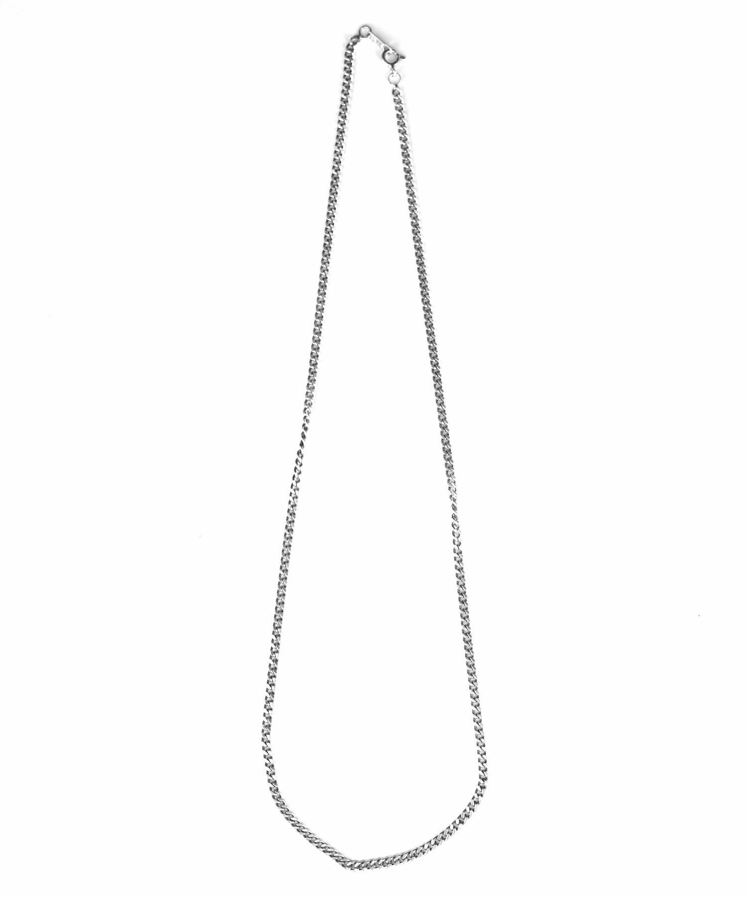 ミディアムシルバーチェーンネックレス/喜平/シルバー925