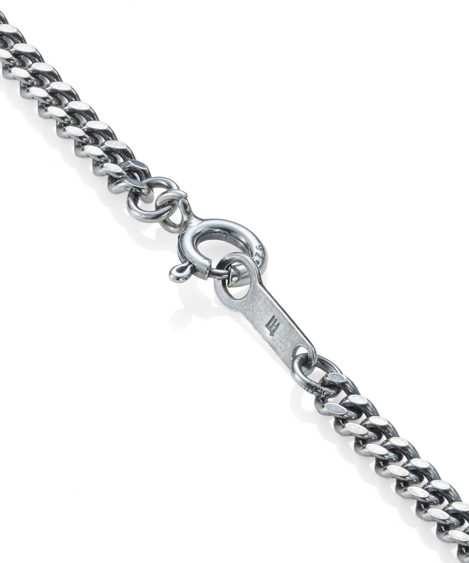 ミディアムシルバーチェーンネックレス/喜平/シルバー925