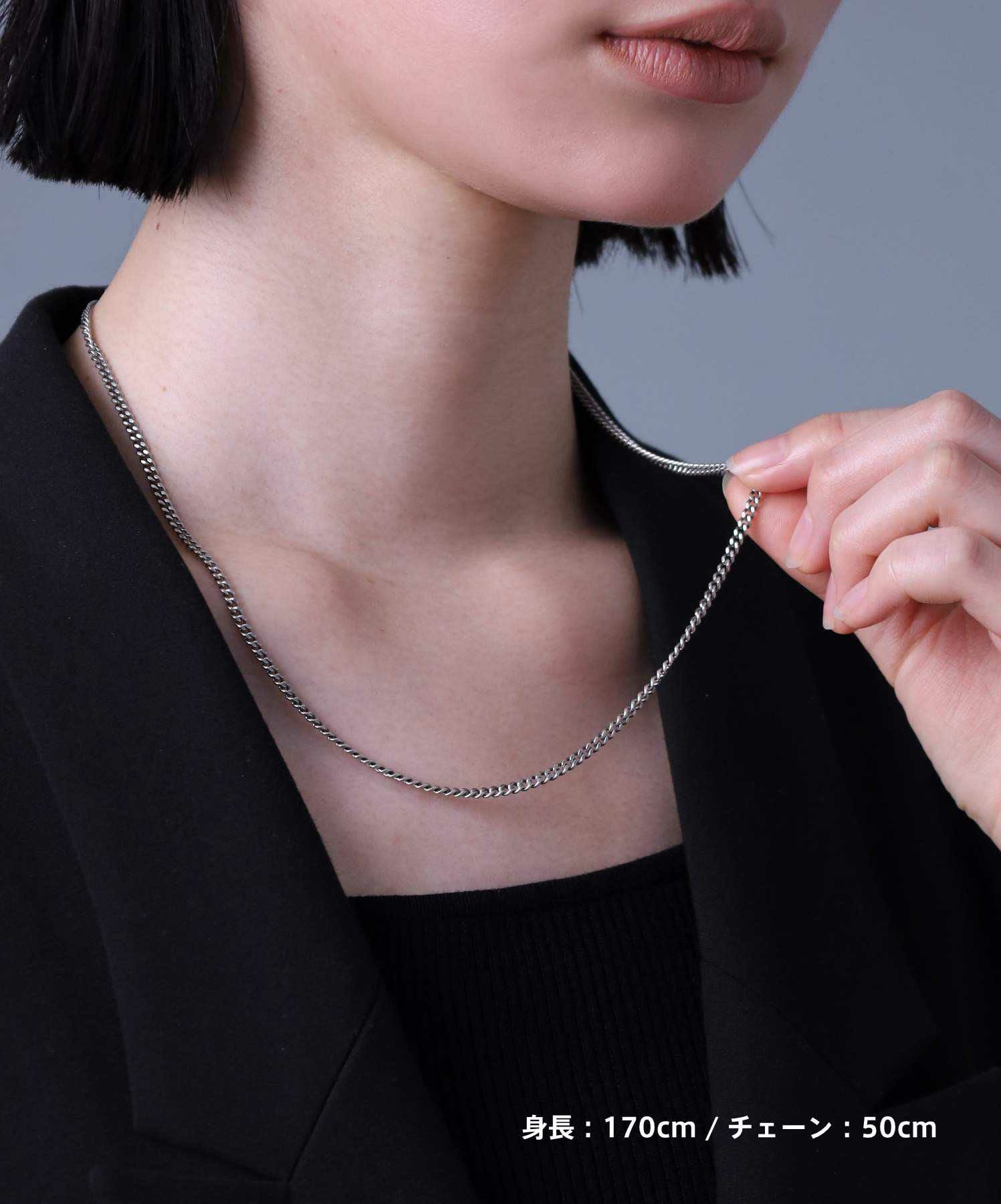 BASIC”ミディアムシルバーチェーンネックレス/喜平/シルバー925 | LION