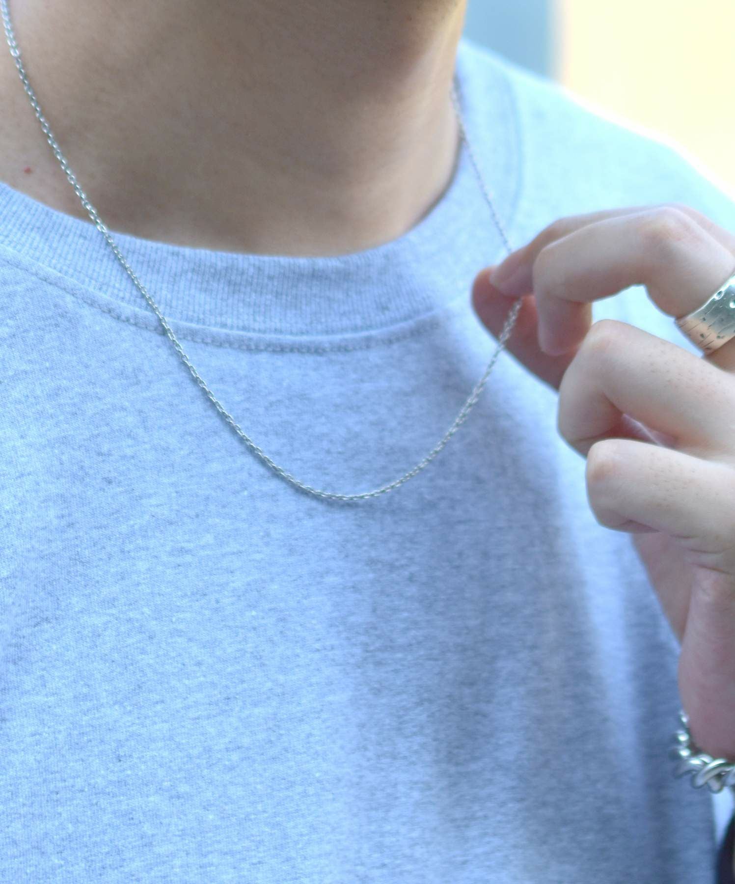 スモールシルバーチェーンネックレス/アズキ/シルバー925 | LION HEART