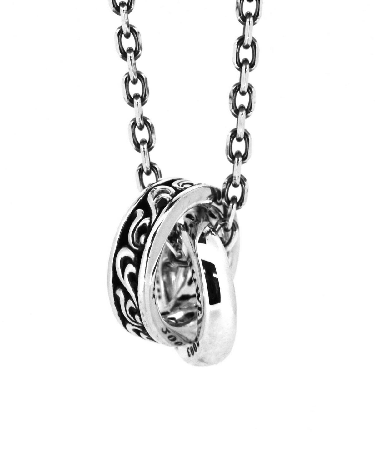  “HOWL”アラベスクダブルリングネックレス/シルバー925