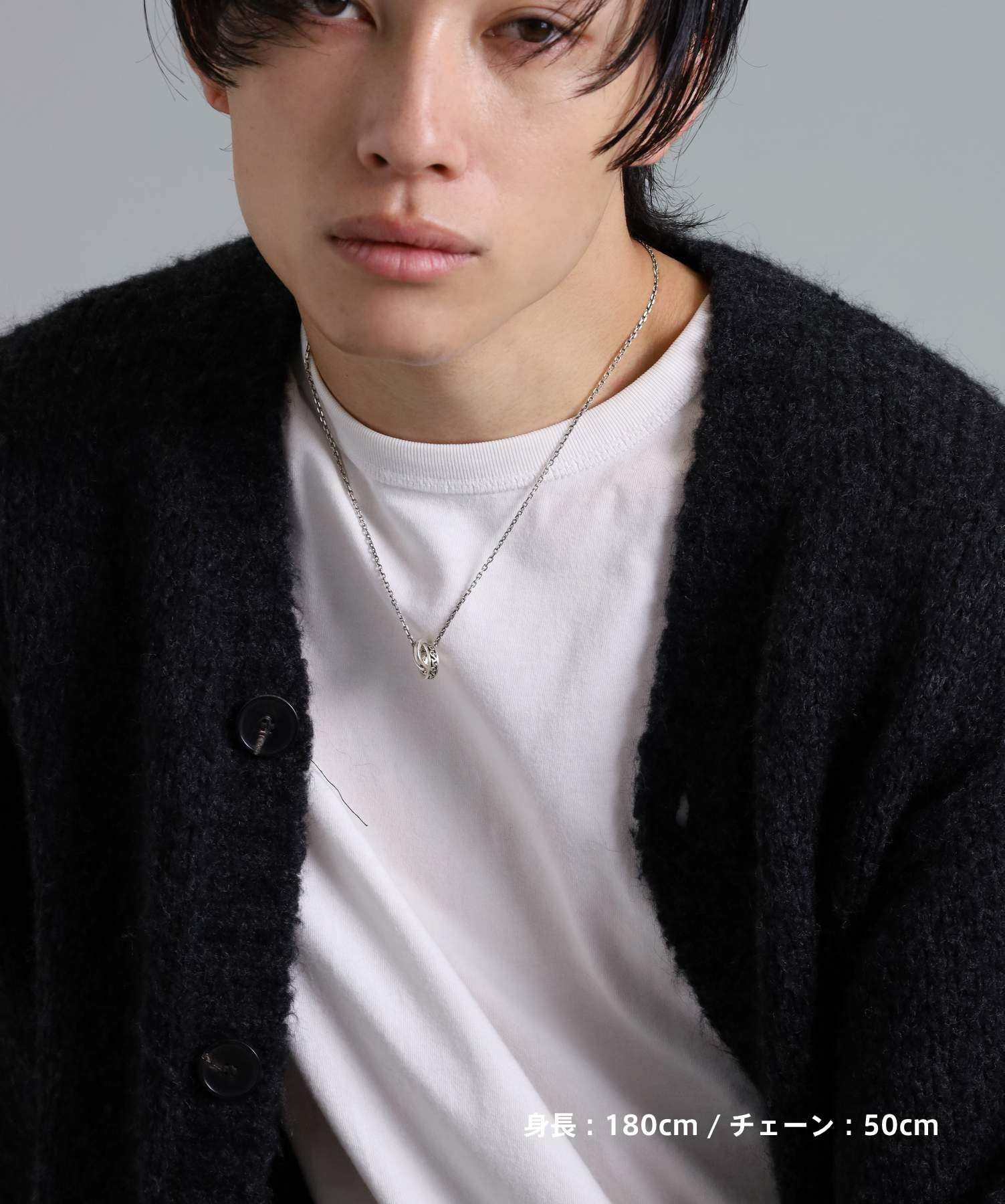  “HOWL”アラベスクダブルリングネックレス/シルバー925