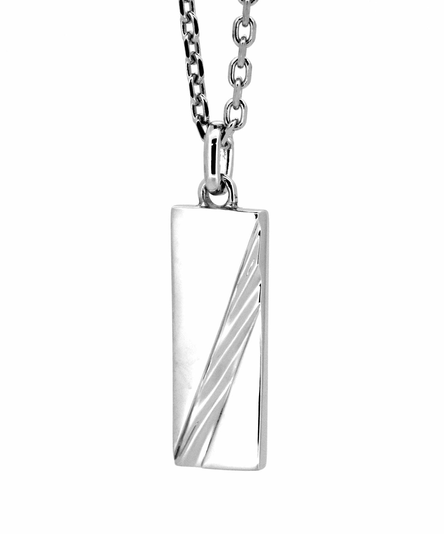 プラウシオン®加工ネックレス for Gift”スピニンググロウスラッシュネックレス（ロジウムメッキ