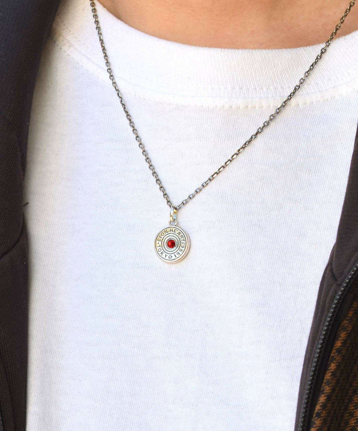 バースドロップネックレス/1月ガーネットカラー/シルバー925