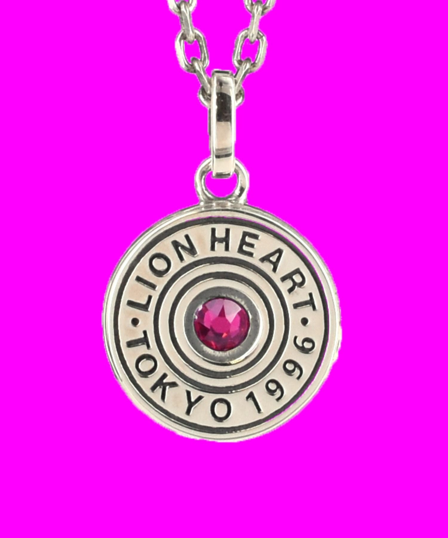 バースドロップネックレス/7月ルビーカラー/シルバー925