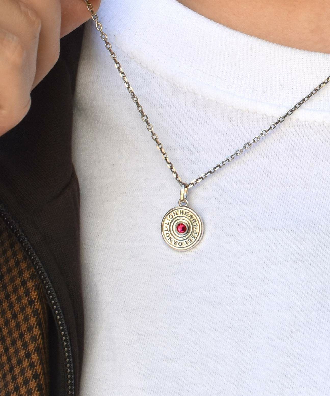 バースドロップネックレス/7月ルビーカラー/シルバー925