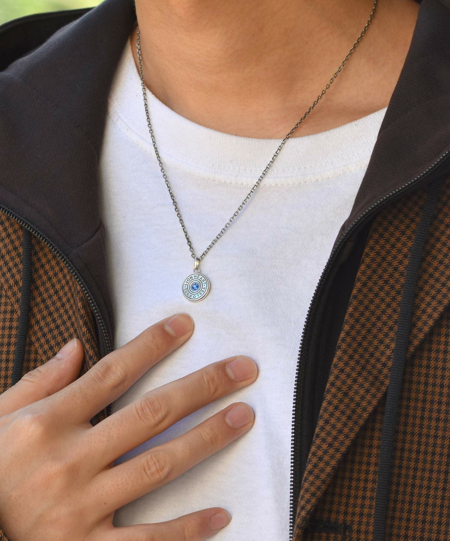 バースドロップネックレス/9月サファイアカラー/シルバー925