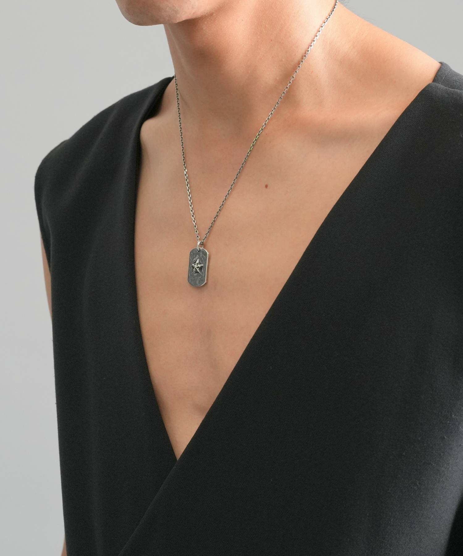 ゴシックスタードッグタグネックレス/シルバー925 | LION HEART STORE