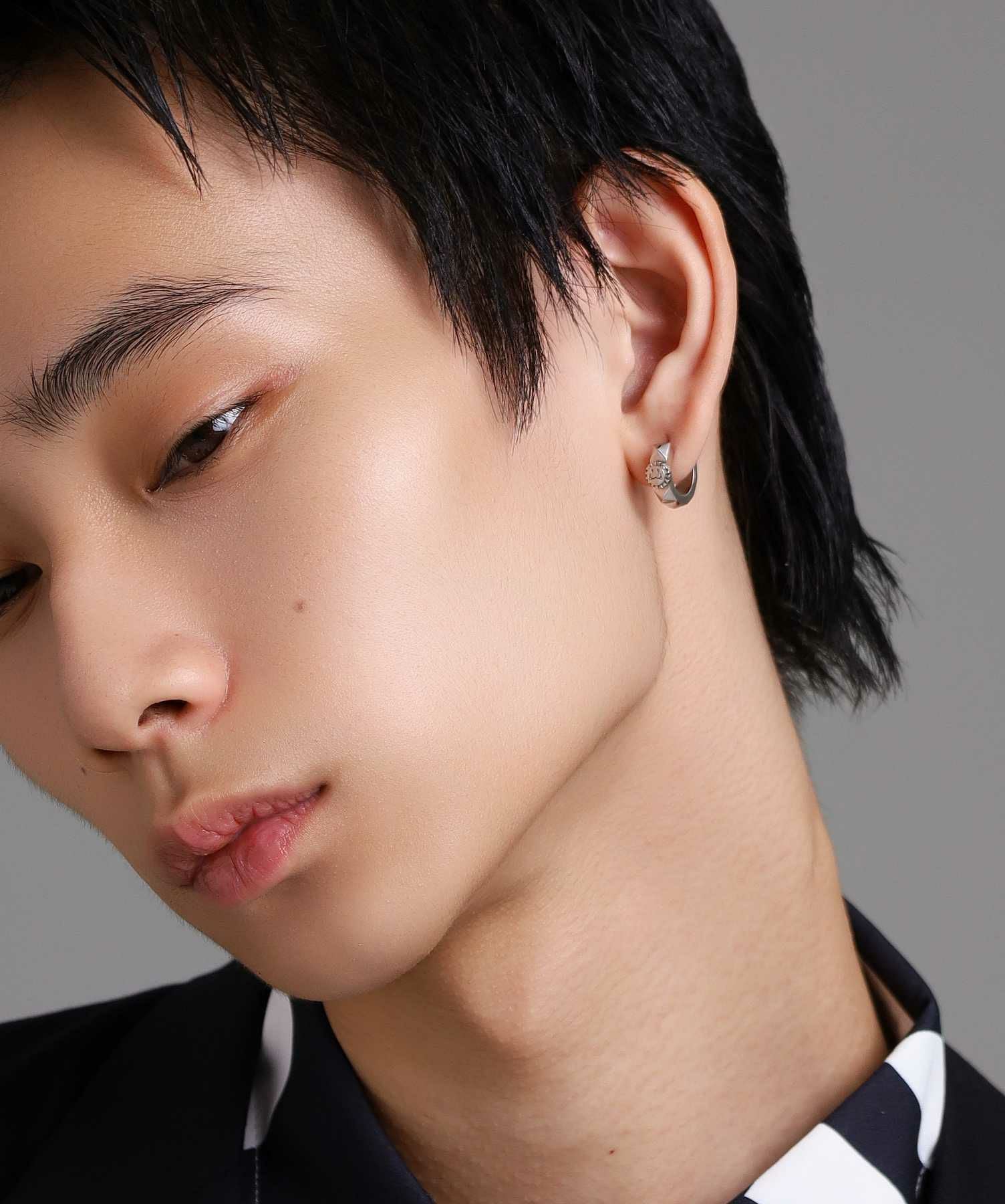 クロッシングピアス/スタッズフープ/シルバー925