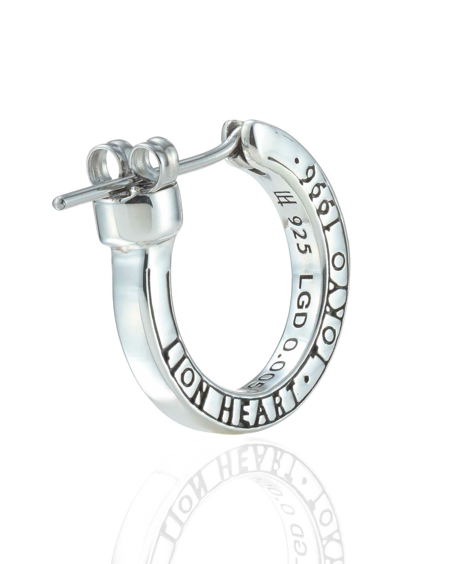 クロッシングピアス/ELプレーンフープ/M SIZE/シルバー925