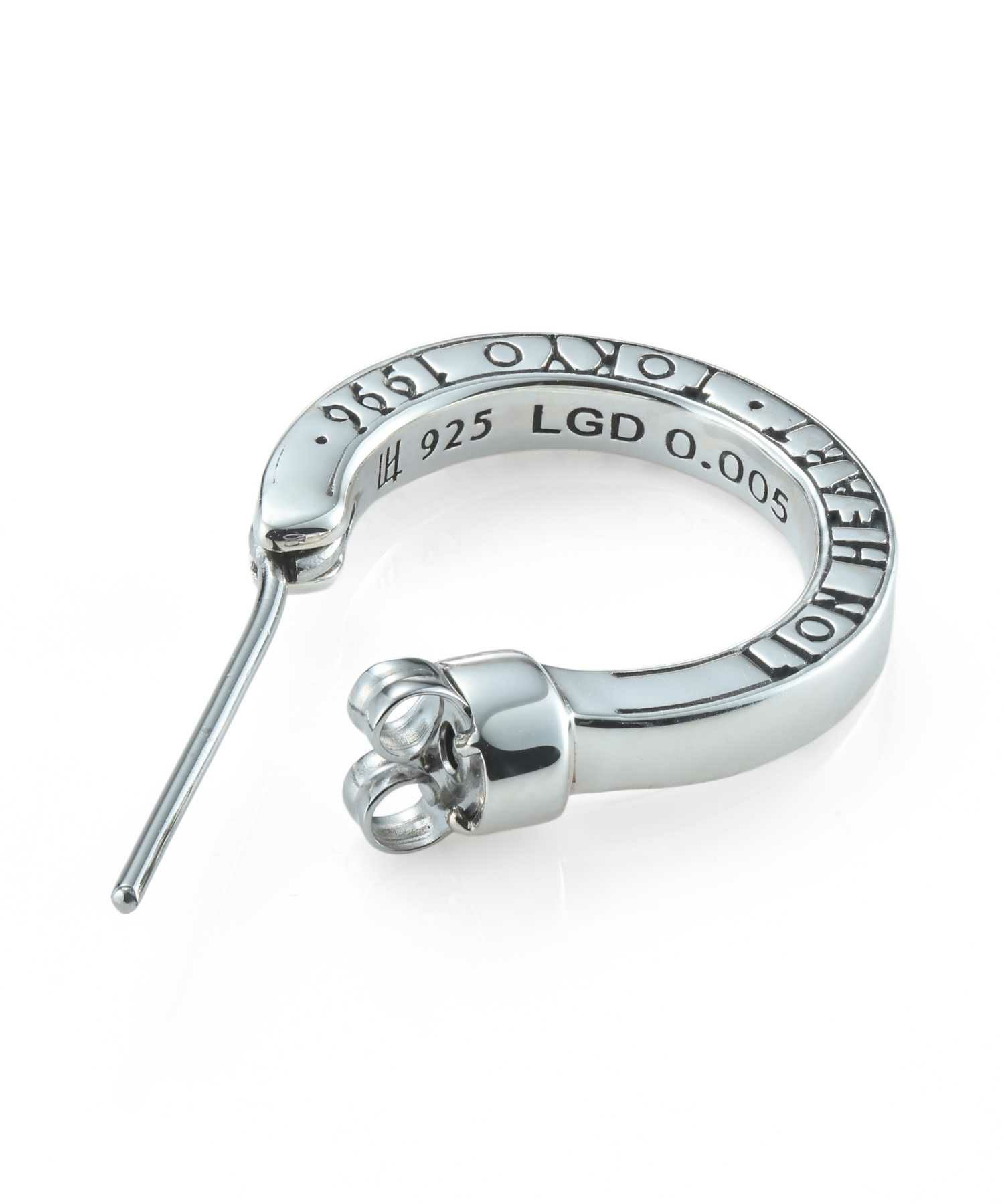 クロッシングピアス/ELプレーンフープ/M SIZE/シルバー925