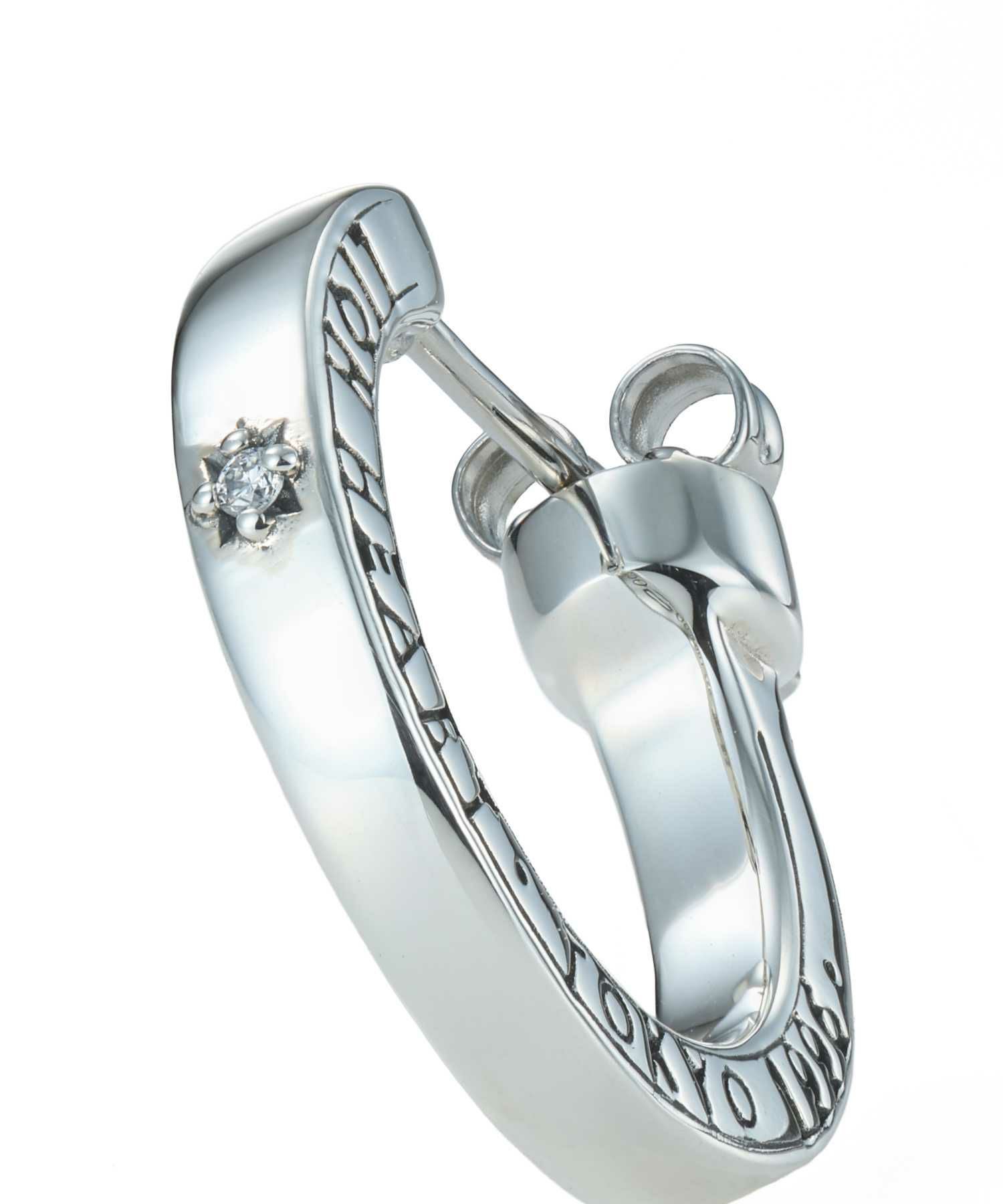 クロッシングピアス/ELプレーンフープ/M SIZE/シルバー925