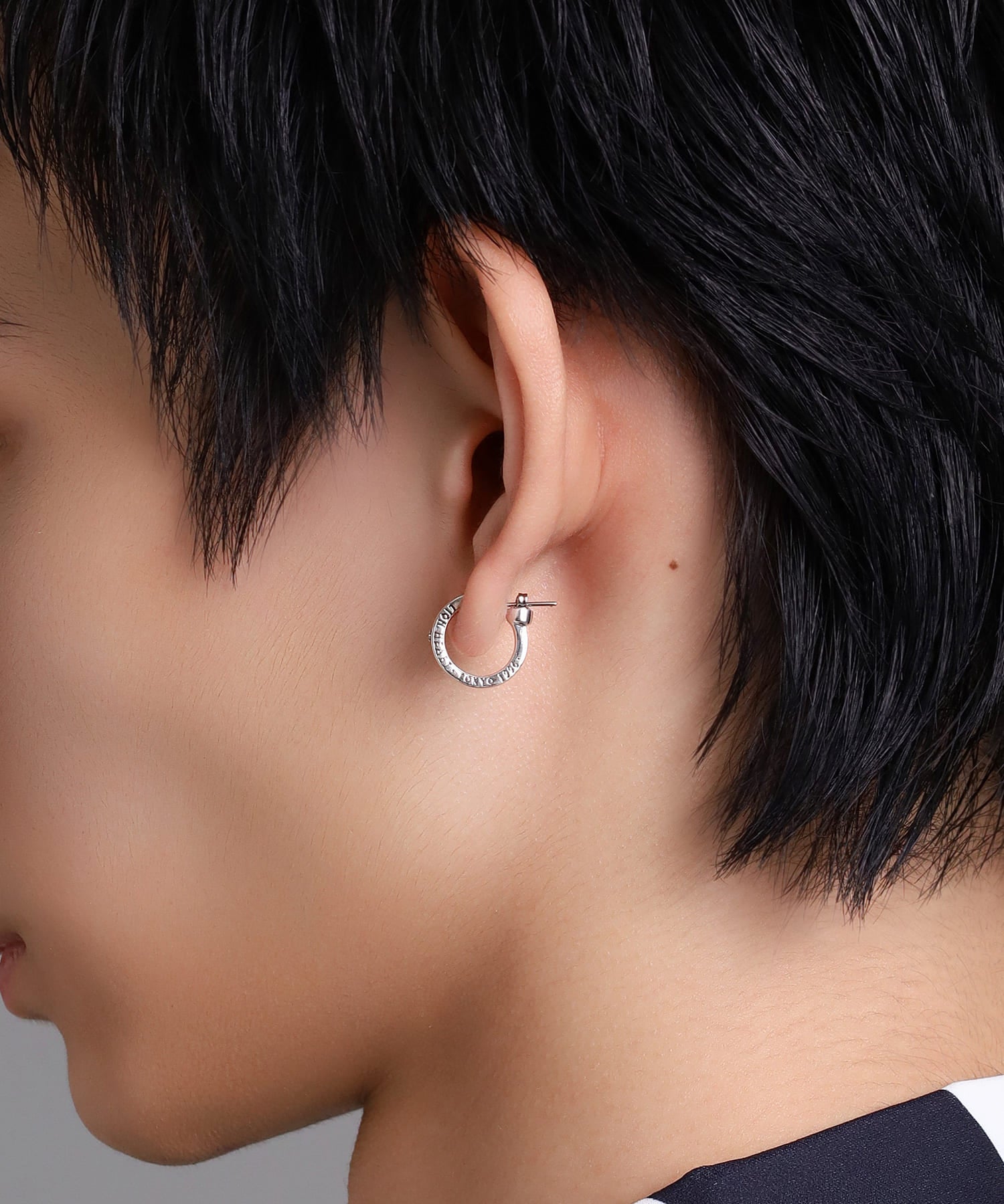 クロッシングピアス/ELプレーンフープ/M SIZE/シルバー925 | LION