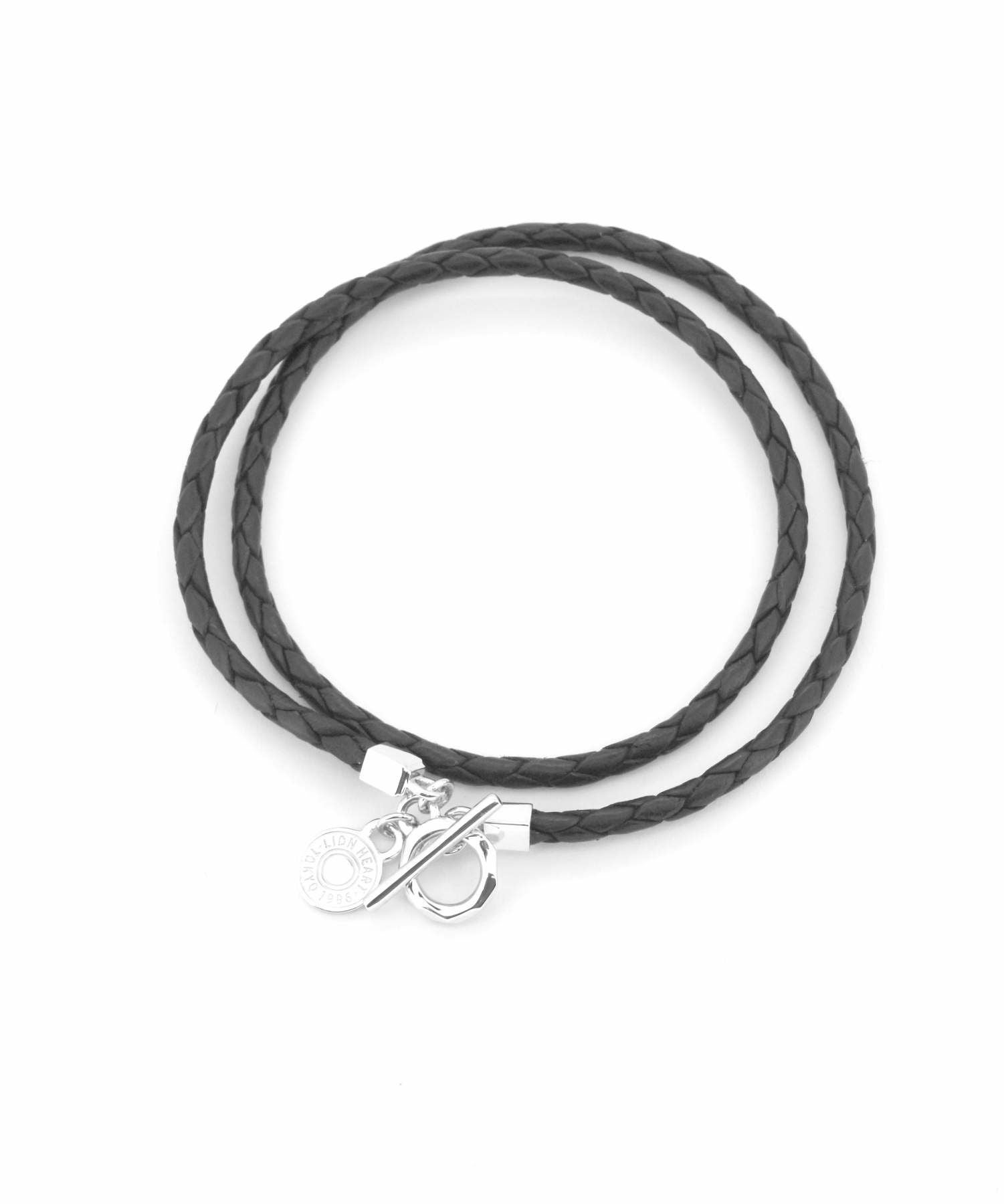 for Gift”ダブルラップレザーブレスレット（リファインド）/シルバー