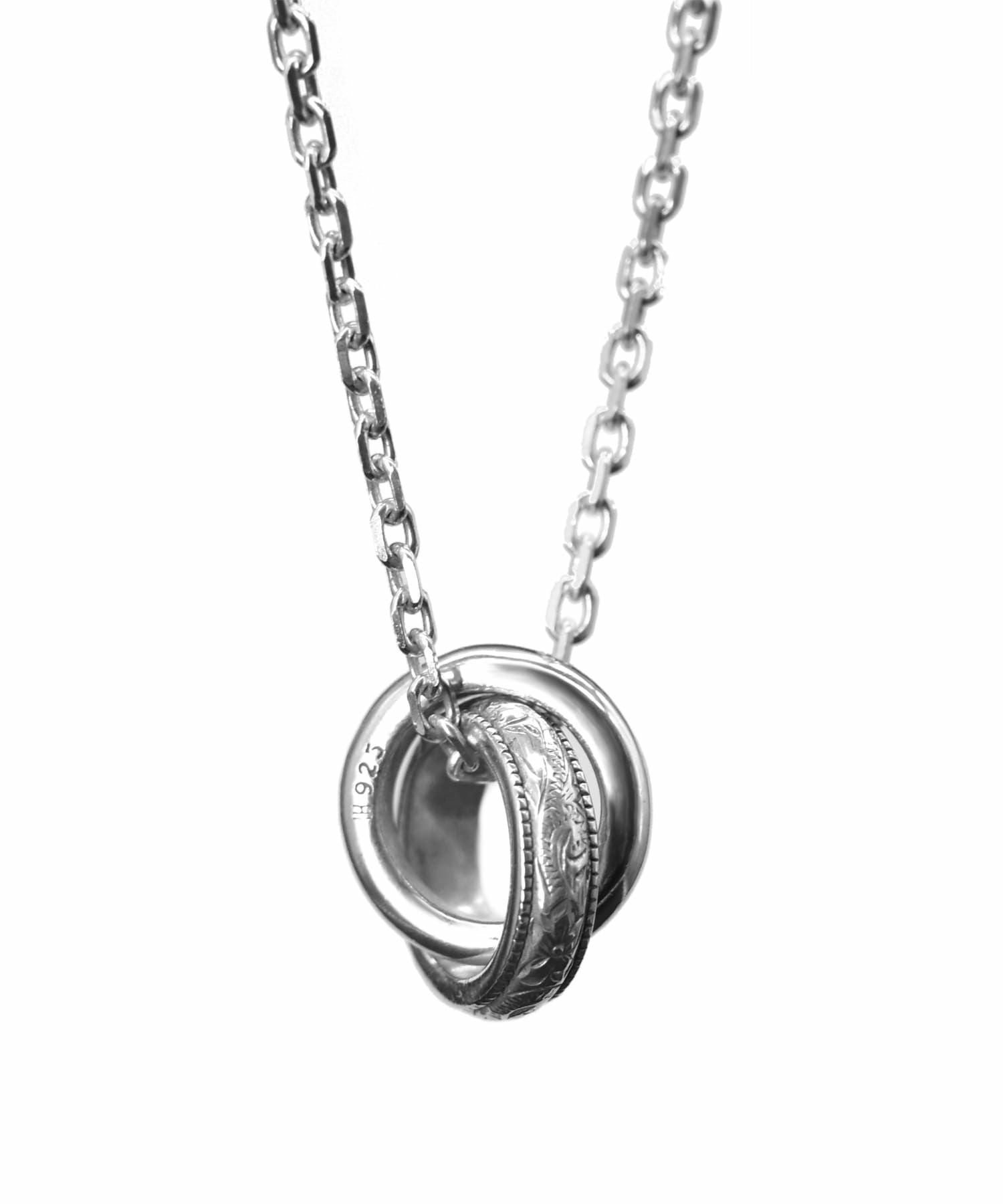 エレガンスヘリテイジダブルリングネックレス/シルバー925