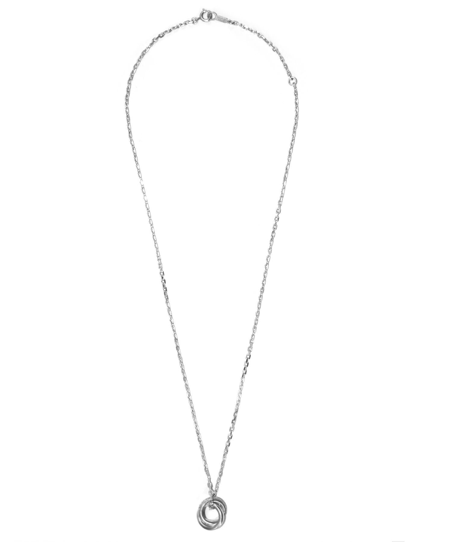 エレガンスヘリテイジダブルリングネックレス/シルバー925