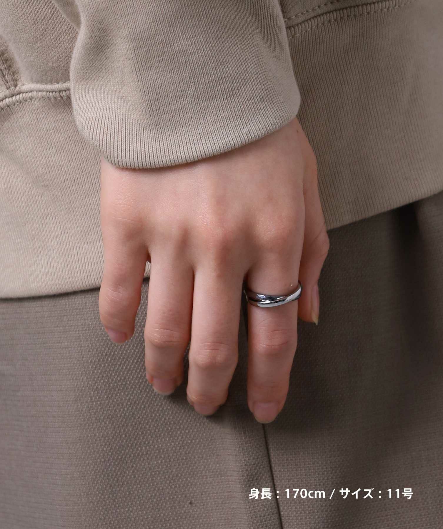 【限定展開】“LH-1”カッティングデュアルリング/サージカルステンレス＆タングステン（金属アレルギー対応）