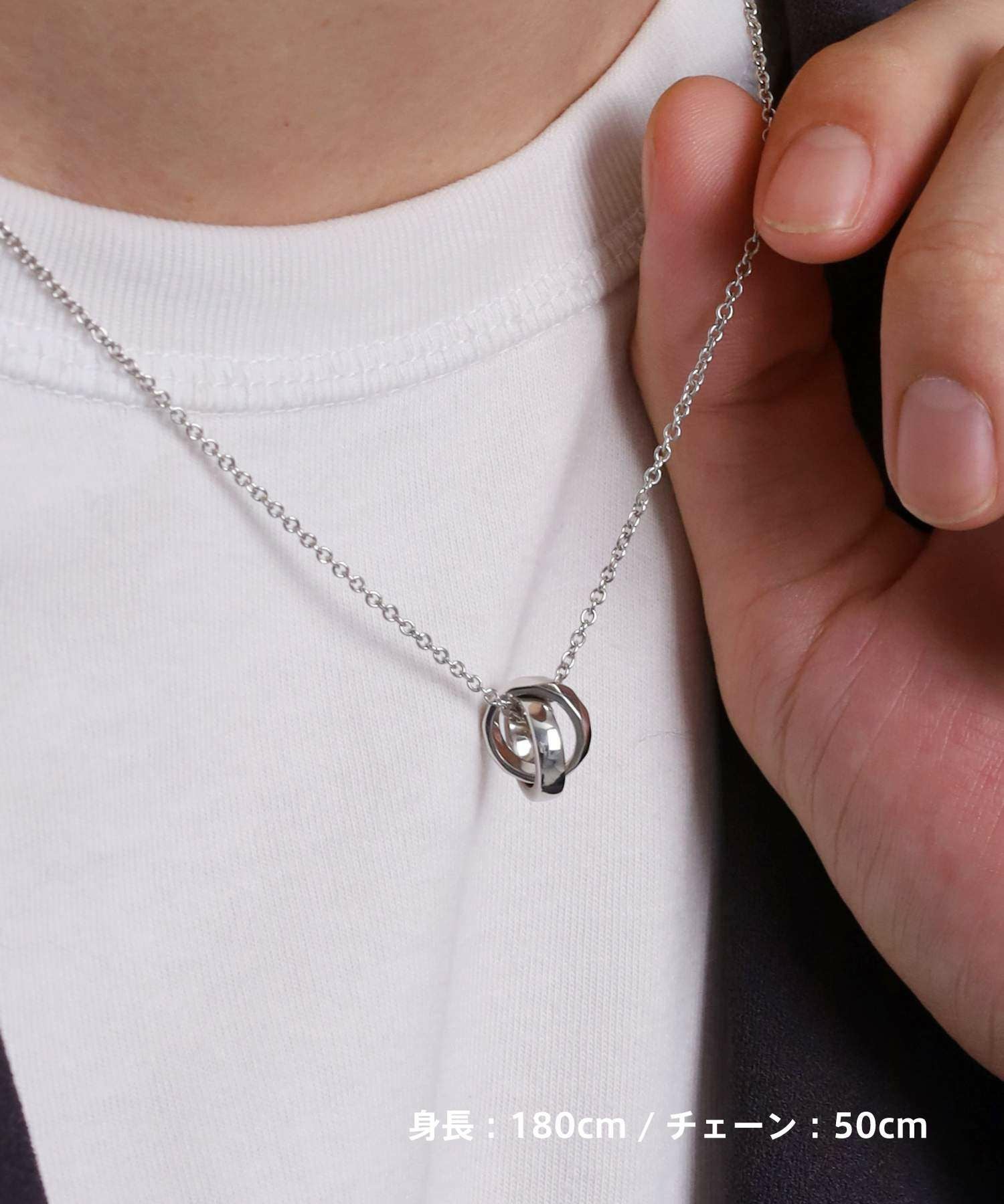 THE EDGE”カッティングダブルリングペアネックレス/シルバー925 | LION