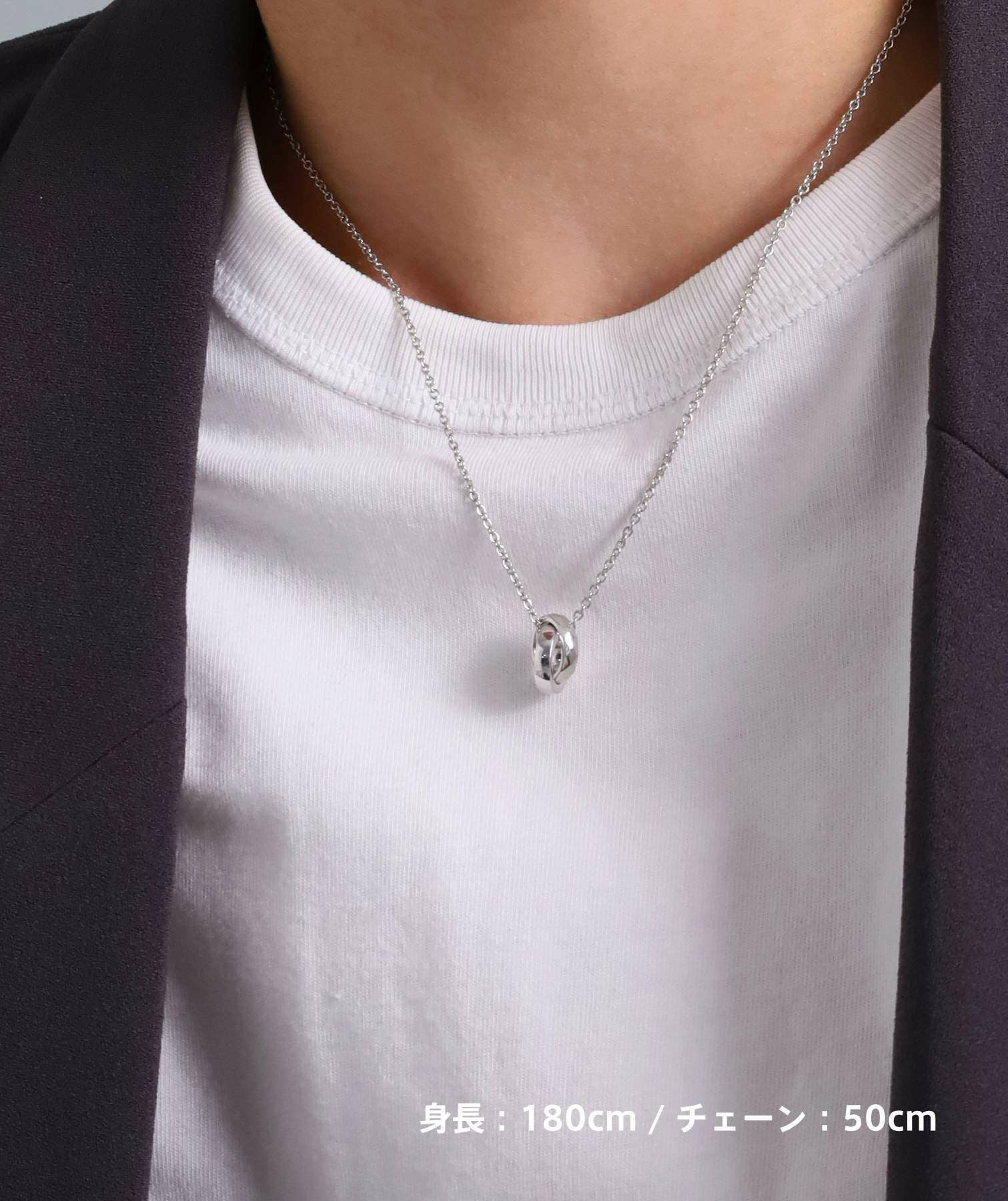 THE EDGE”カッティングダブルリングペアネックレス/シルバー925 | LION