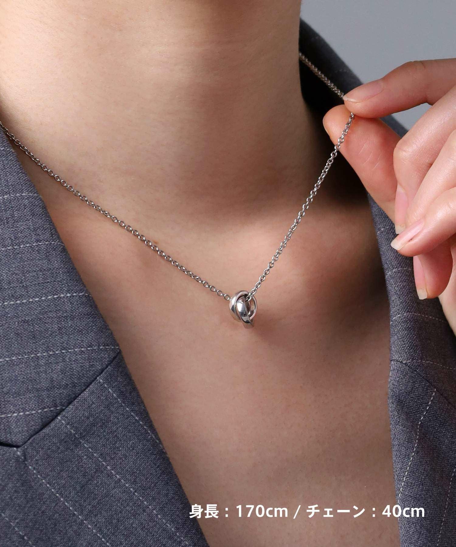 THE EDGE”カッティングダブルリングペアネックレス/シルバー925 | LION