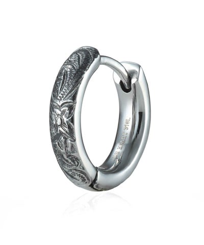 【WEB限定】ハワイアンフープピアス/甲丸/シルバー/サージカルステンレス316L（金属アレルギー対応）