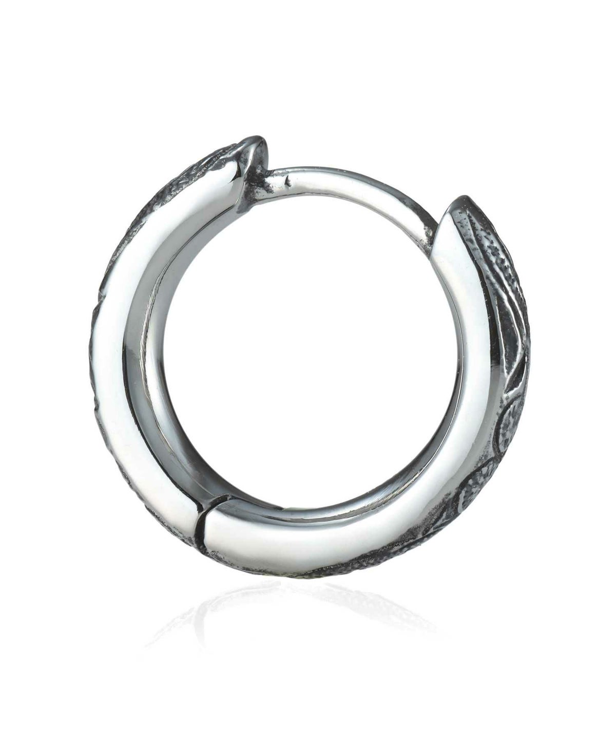 【WEB限定】ハワイアンフープピアス/甲丸/シルバー/サージカルステンレス316L（金属アレルギー対応）
