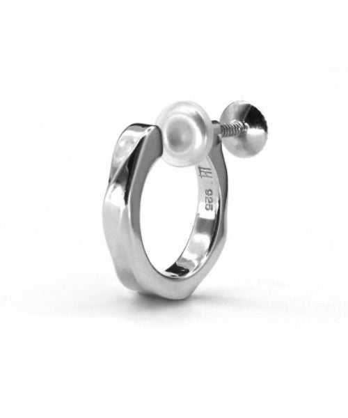 シルバーイヤリング/ツイストテクスチャー/シルバー925